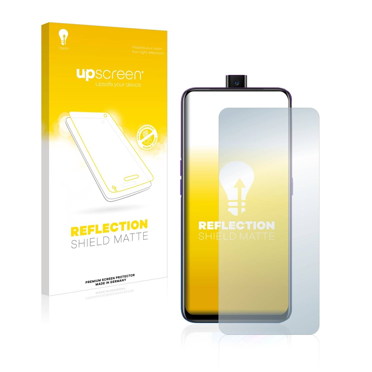 upscreen Reflectio Shiel Matt Premiu Displayschutzfoli fü Opp Realm X