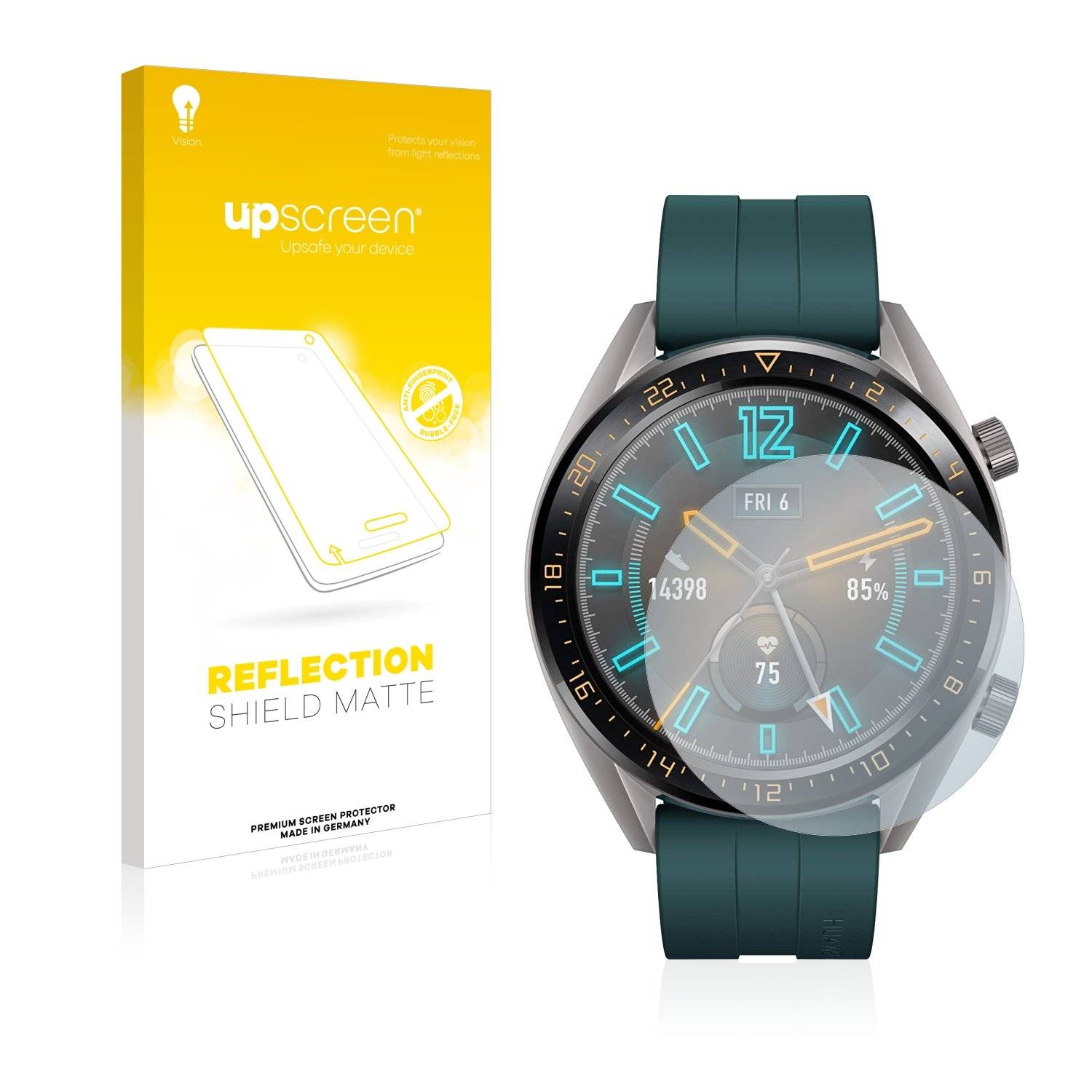upscreen Reflectio Shiel Matt Premiu Displayschutzfoli fü Huawe Watc G Active