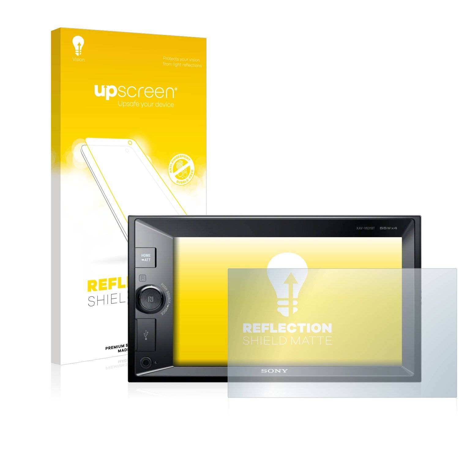 upscreen Reflectio Shiel Matt Premiu Displayschutzfoli fü Son XAV-V631BT