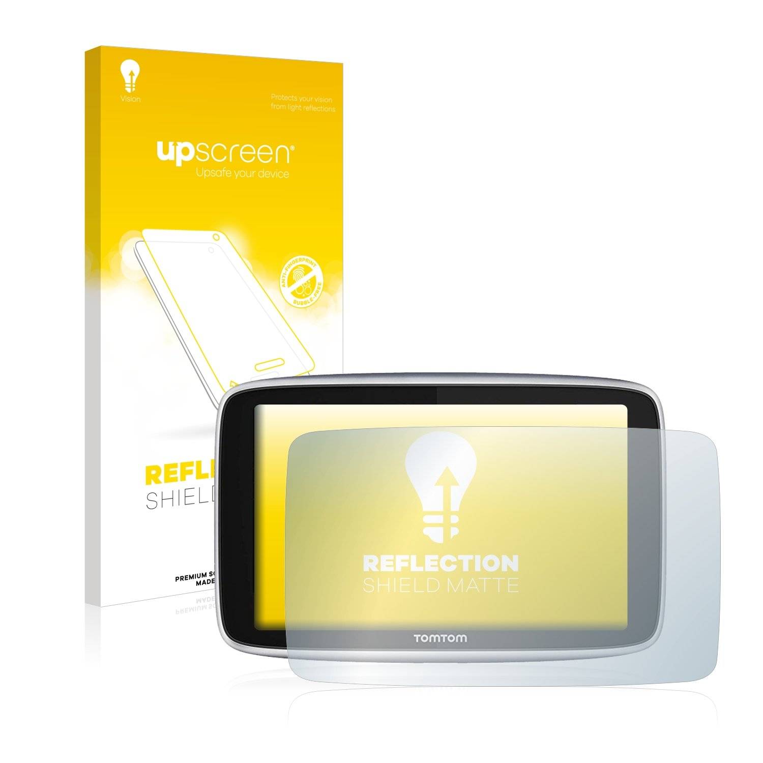 upscreen Reflectio Shiel Matt Premiu Displayschutzfoli fü TomTo G Premiu (5'')