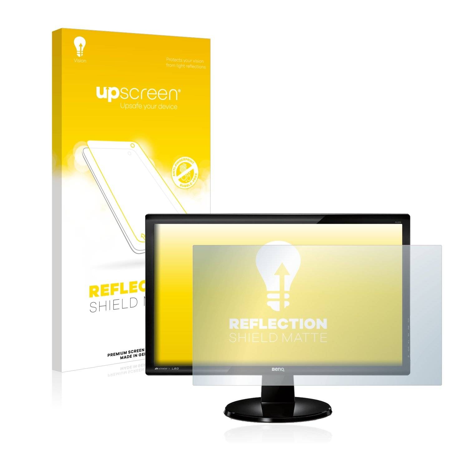 upscreen Reflectio Shiel Matt Premiu Displayschutzfoli fü Ben GL2270H