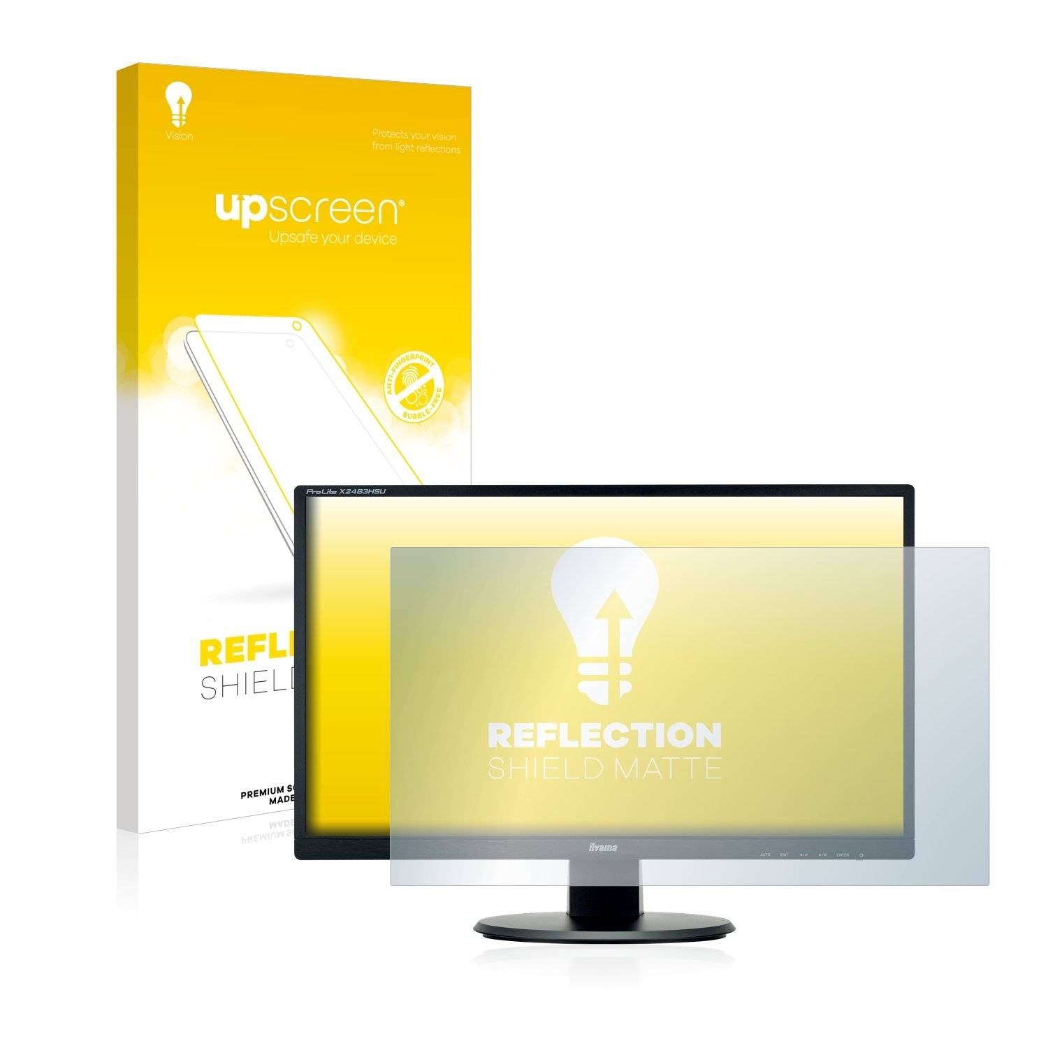 upscreen Reflectio Shiel Matt Premiu Displayschutzfoli fü Iiyam ProLit X2483HSU-B3