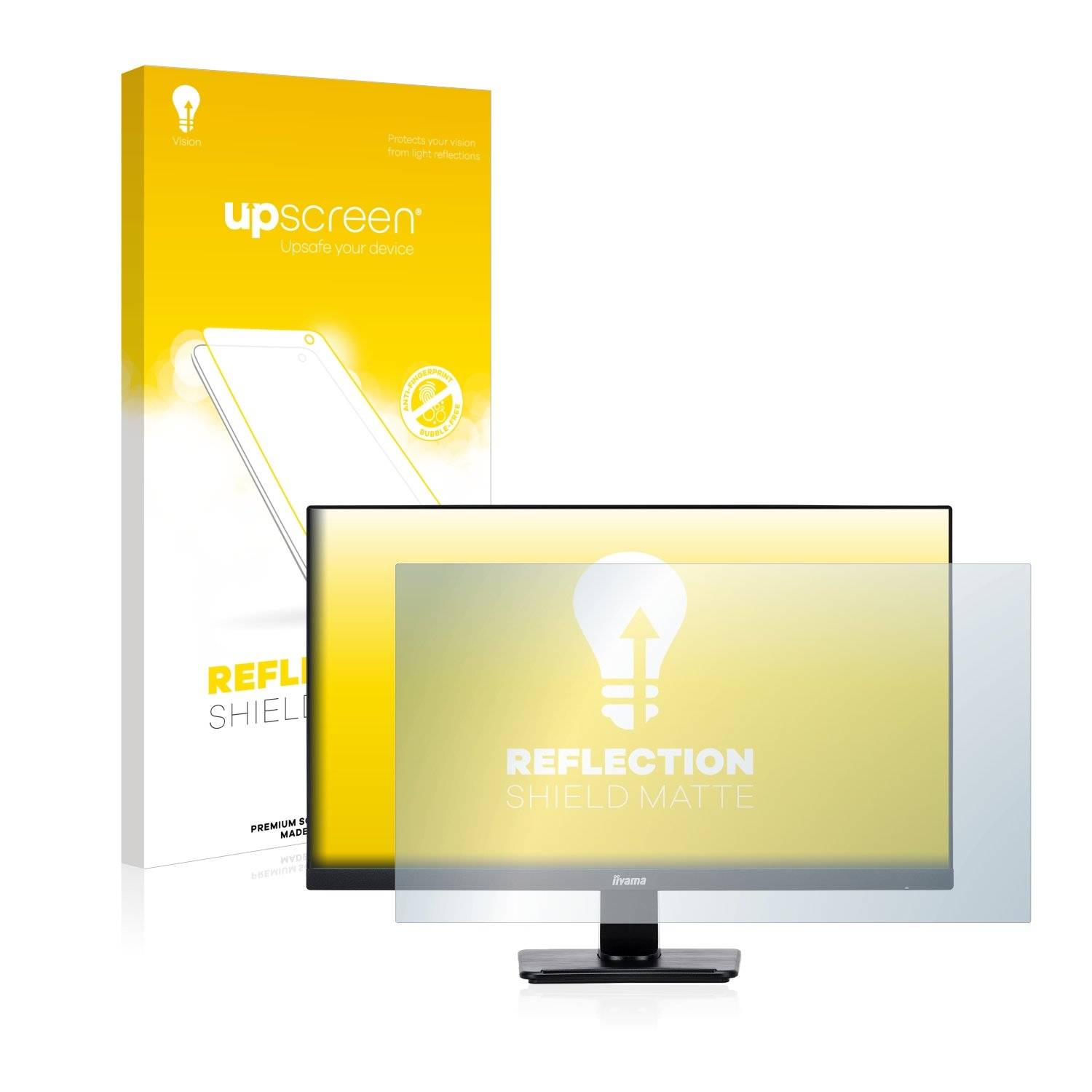 upscreen Reflectio Shiel Matt Premiu Displayschutzfoli fü Iiyam ProLit XU2493HS-B1