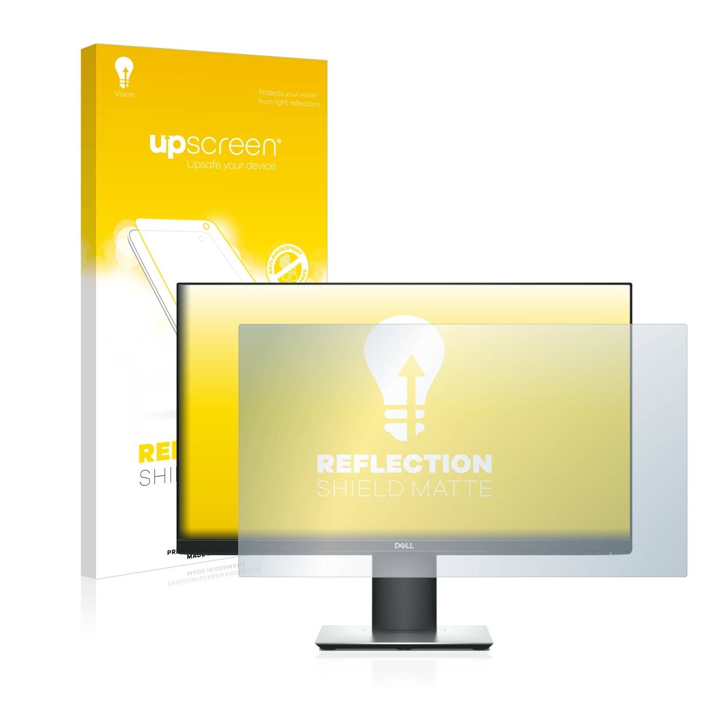 upscreen Reflectio Shiel Matt Premiu Displayschutzfoli fü Del UltraShar U2419H