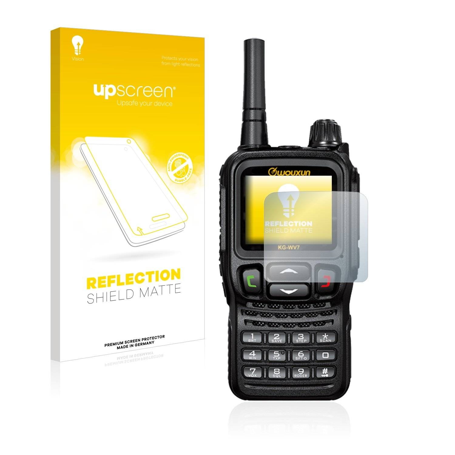 upscreen Reflectio Shiel Matt Premiu Displayschutzfoli fü Wouxu KG-WV7
