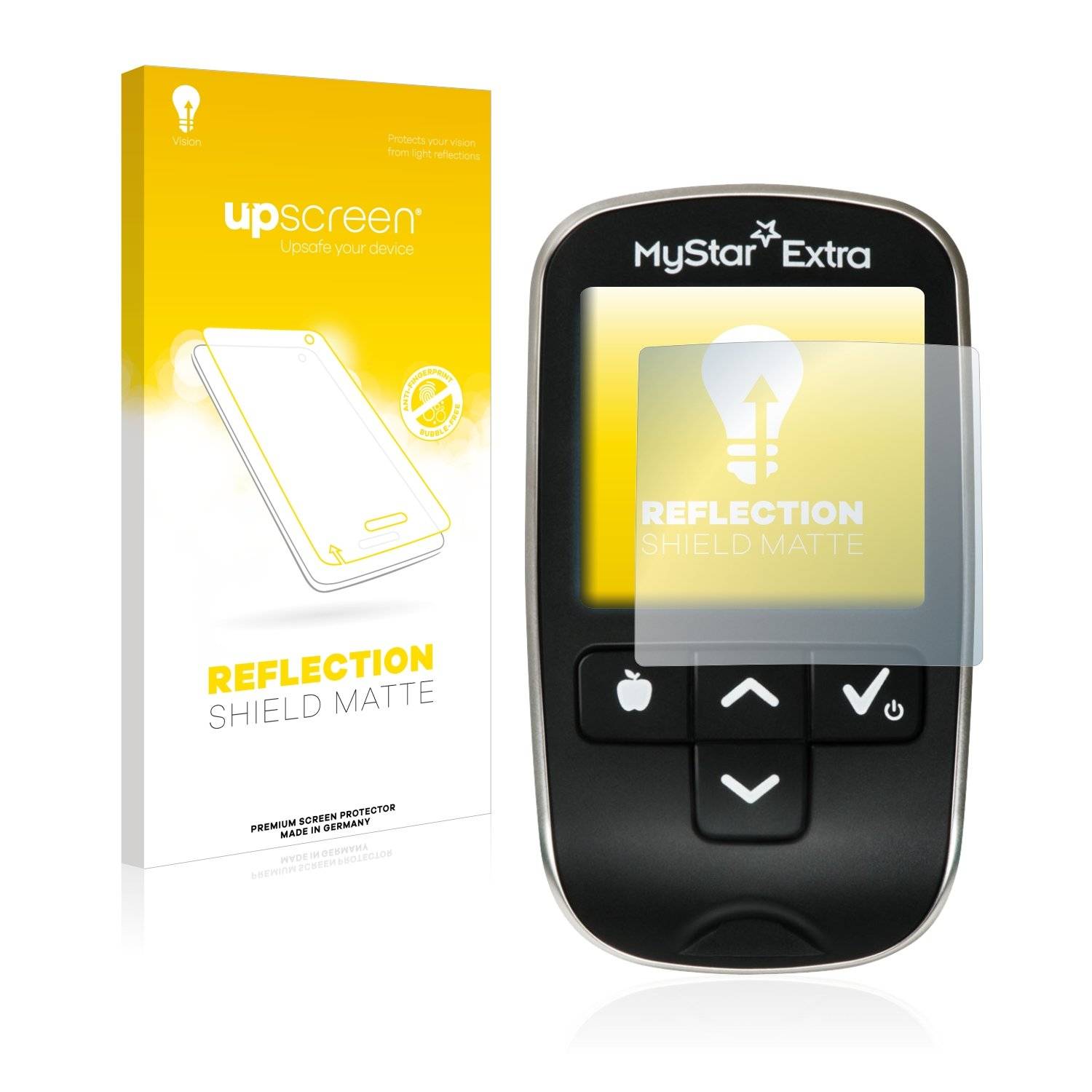 upscreen Reflectio Shiel Matt Premiu Displayschutzfoli fü Sanof MySta Extra