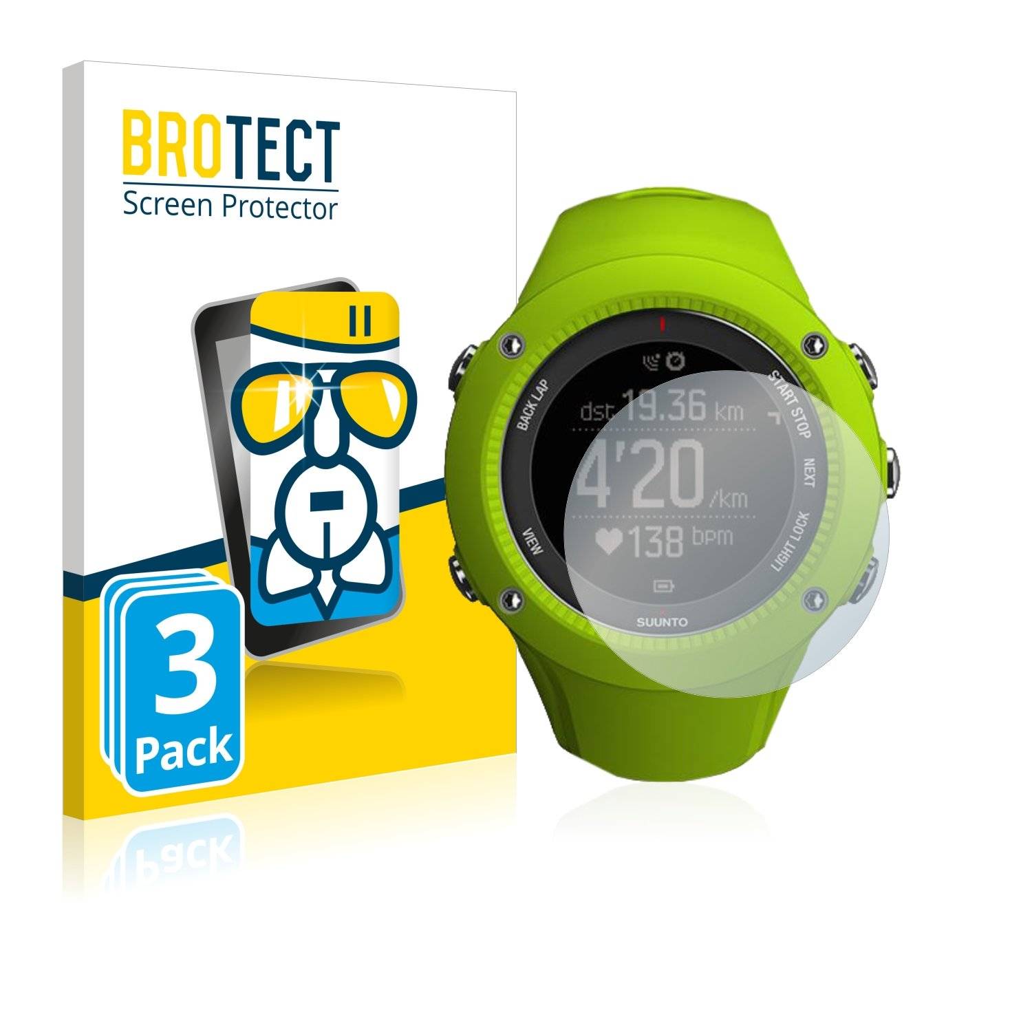 3 BROTECT AirGlass Panzerglasfoli fü Suunt Ambit Ru Lime