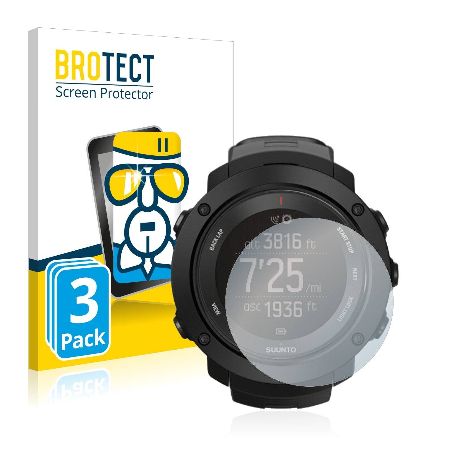 3 BROTECT AirGlass Panzerglasfoli fü Suunt Ambit Vertica Black