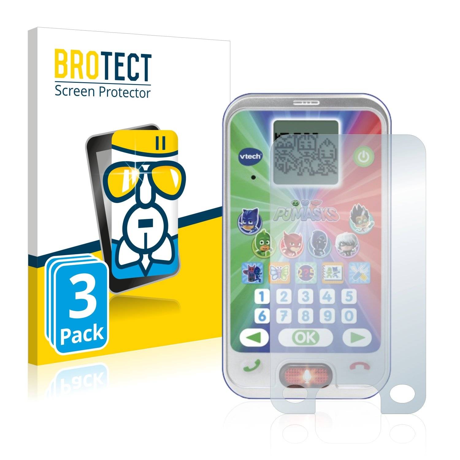 3 BROTECT AirGlass Panzerglasfoli fü Vtec P Mask Superlernhandy