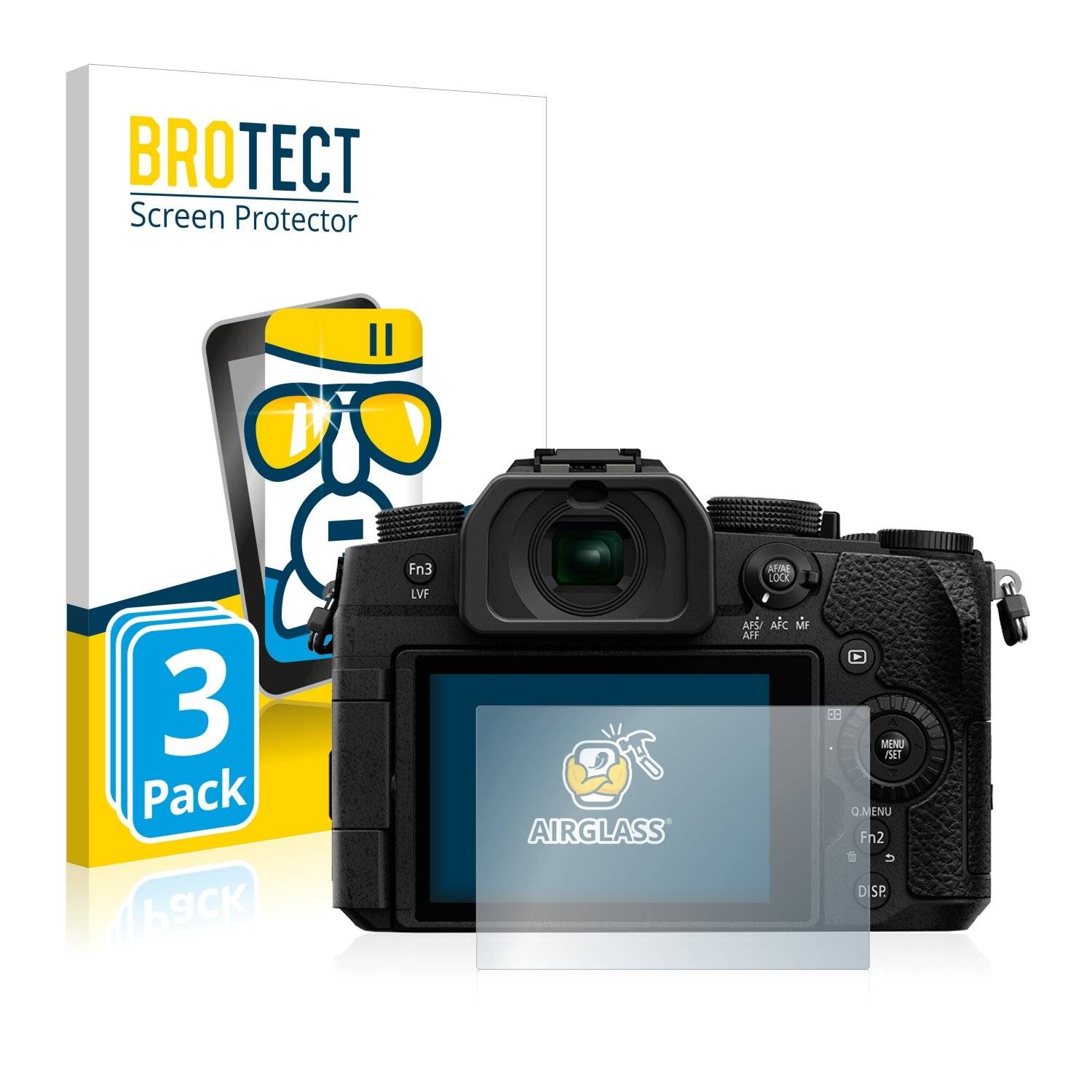 3 BROTECT AirGlass Panzerglasfoli fü Panasoni Lumi DC-G91