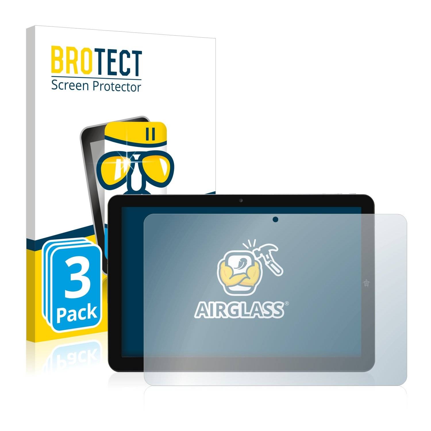 3 BROTECT AirGlass Panzerglasfoli fü Mediaco SmartPa 1 Eclipse