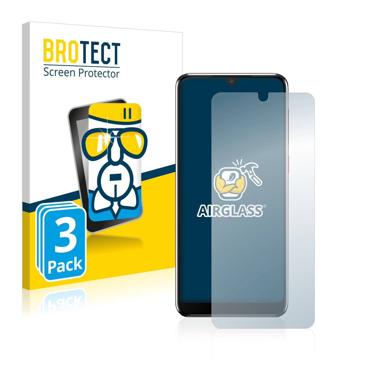 3 BROTECT AirGlass Panzerglasfoli fü Vodafon Smar V10