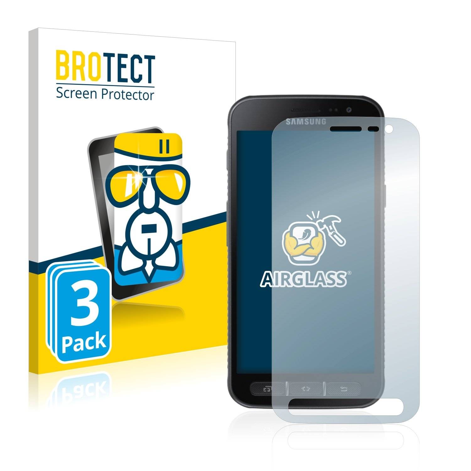 3 BROTECT AirGlass Panzerglasfoli fü Samsun Galax Xcove 4s
