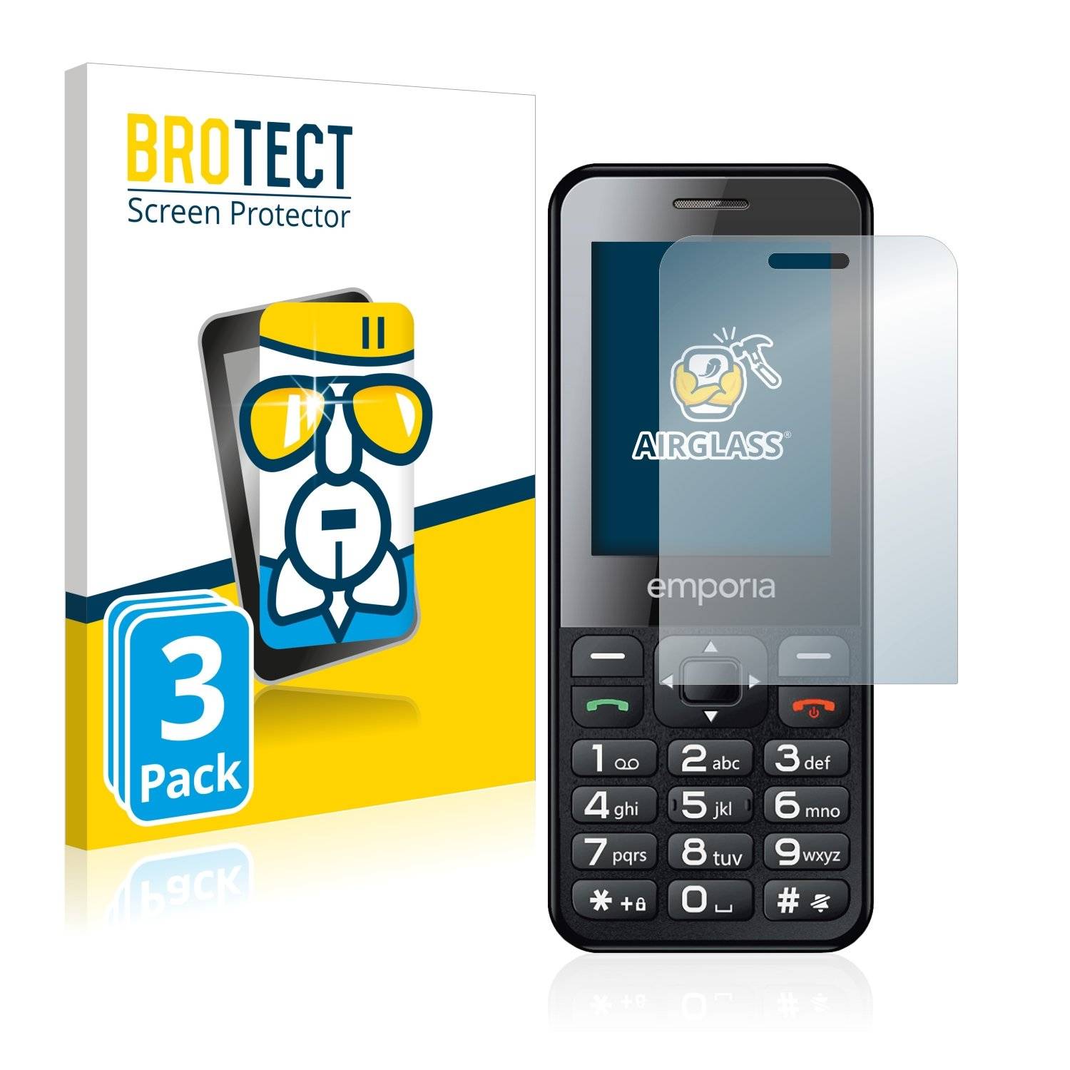 3 BROTECT AirGlass Panzerglasfoli fü Empori Tal Smart