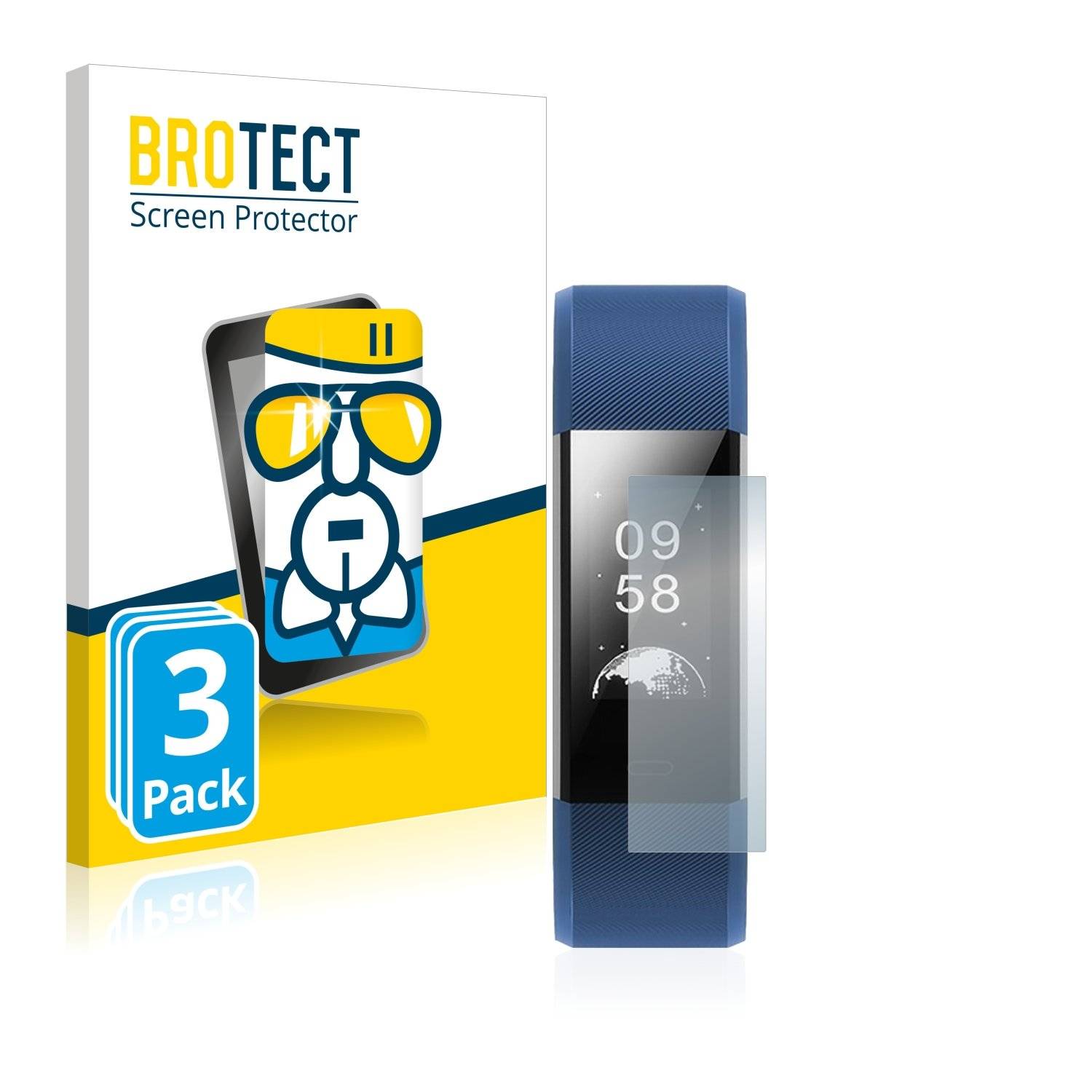 3 BROTECT AirGlass Panzerglasfoli fü HolyHig Fitnes Tracke YG Plus