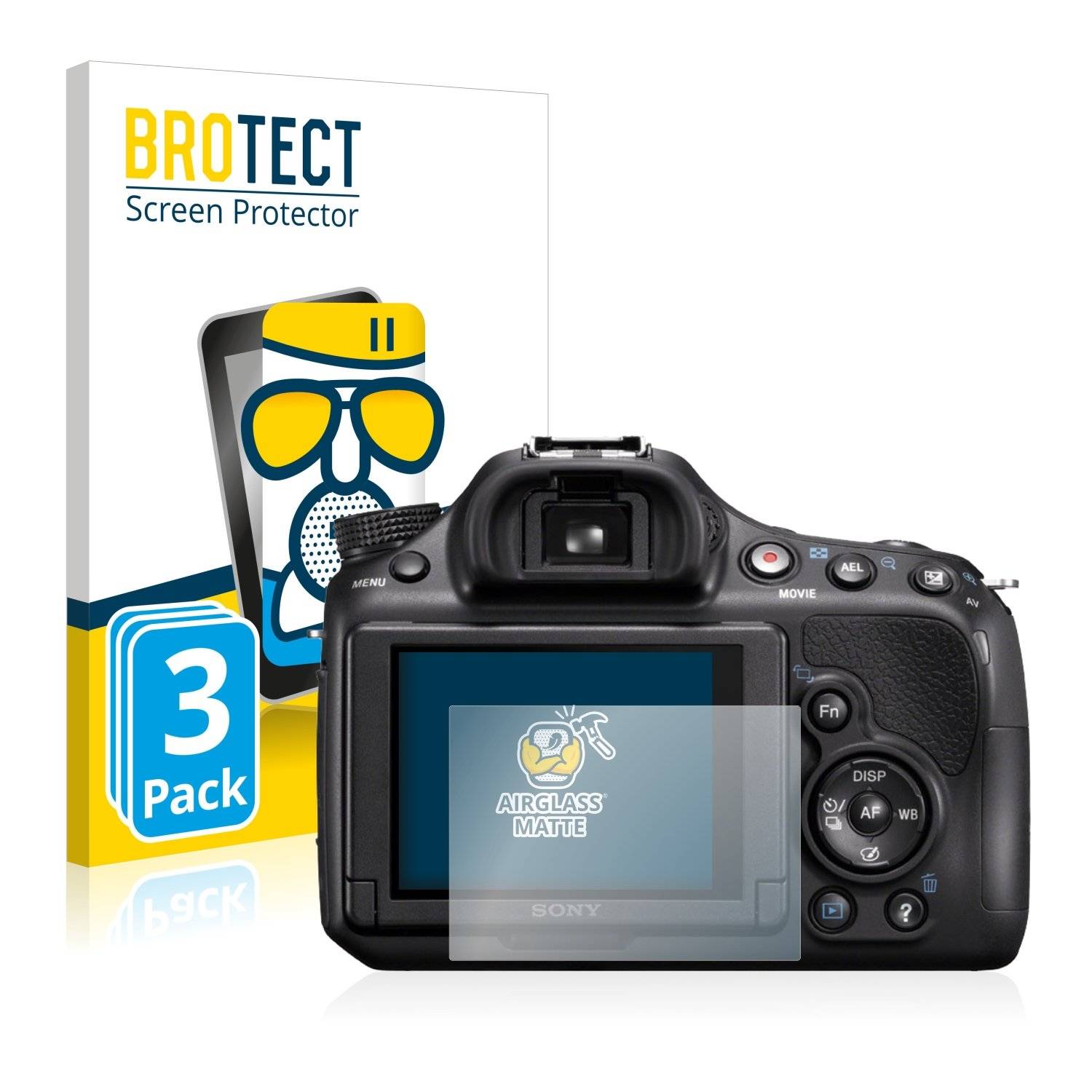 3 BROTECT AirGlass Matt Panzerglasfoli fü Son Alph 5 (SLT-A58)
