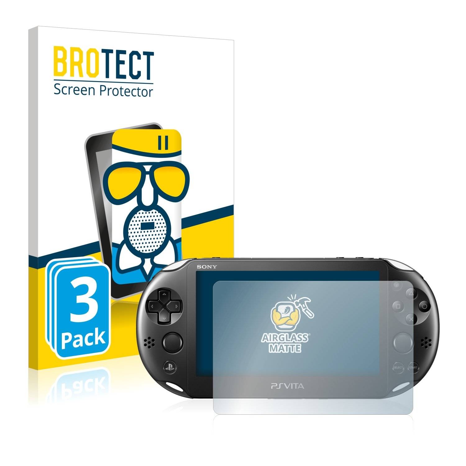 3 BROTECT AirGlass Matt Panzerglasfoli fü Son PCH-2000-Seri PlayStatio P Vit Sli Touchpad