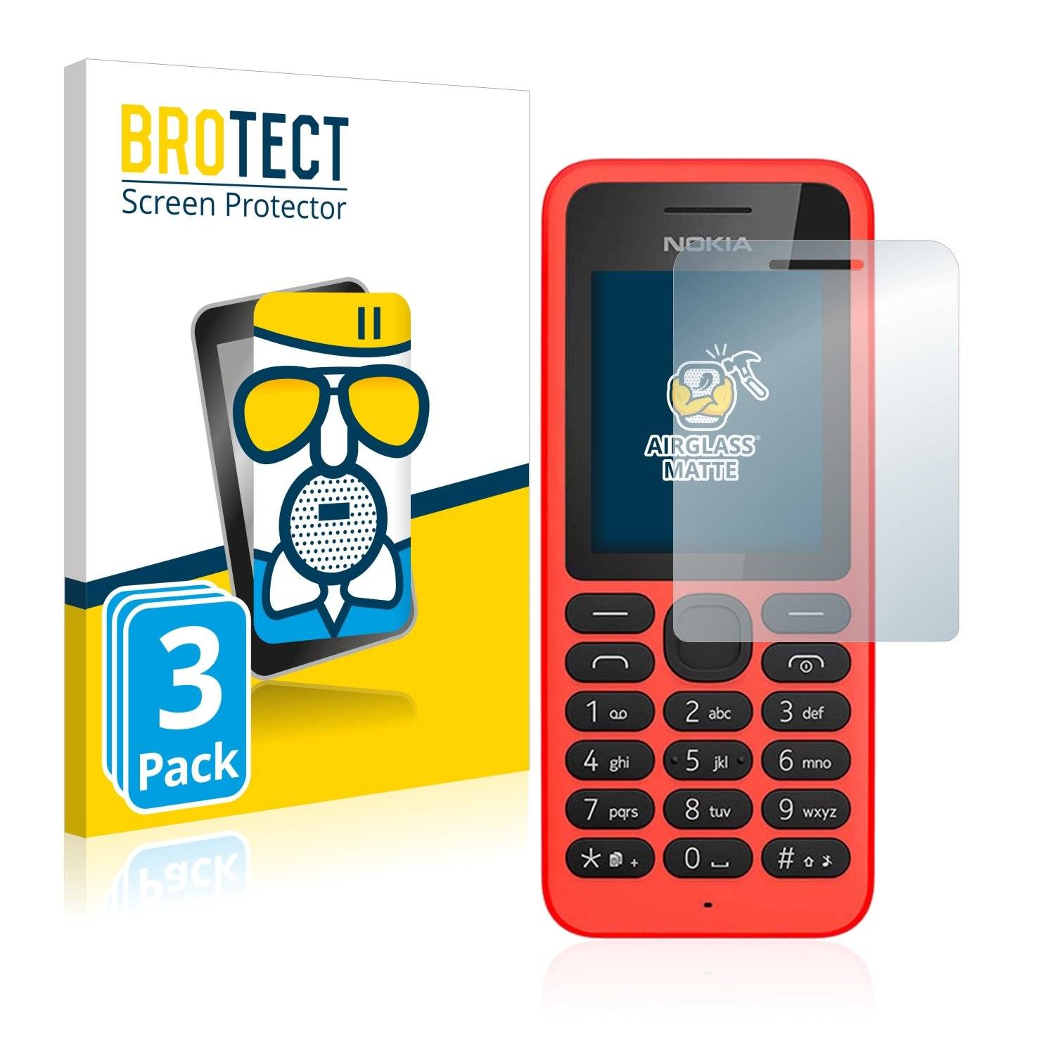 3 BROTECT AirGlass Matt Panzerglasfoli fü Noki 130