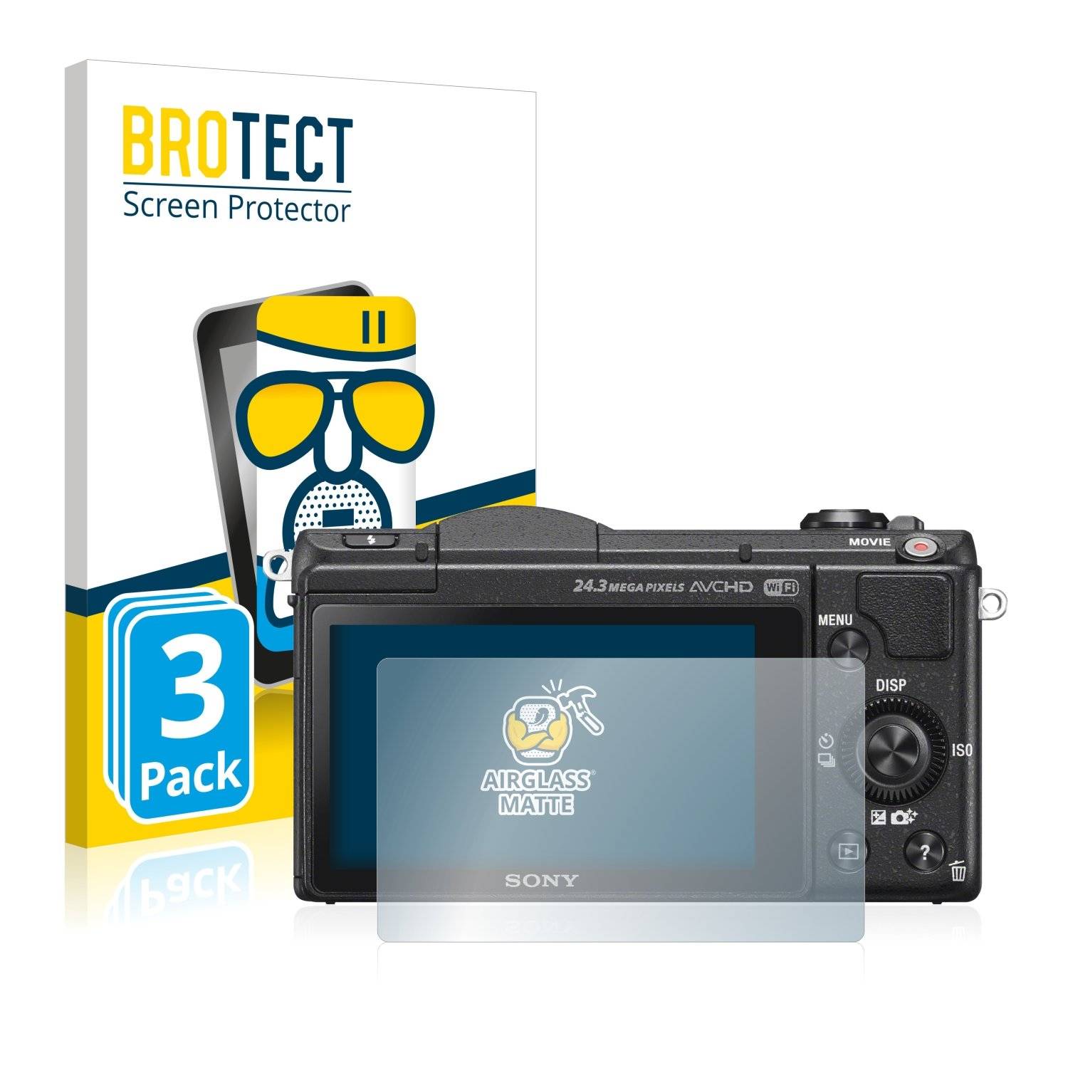 3 BROTECT AirGlass Matt Panzerglasfoli fü Son Alph 510 (DSLR-A5100)