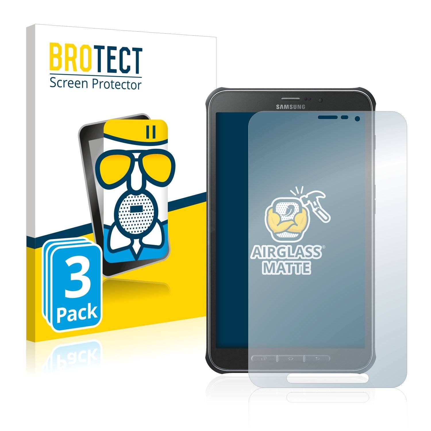 3 BROTECT AirGlass Matt Panzerglasfoli fü Samsun Galax Ta Activ SM-T365