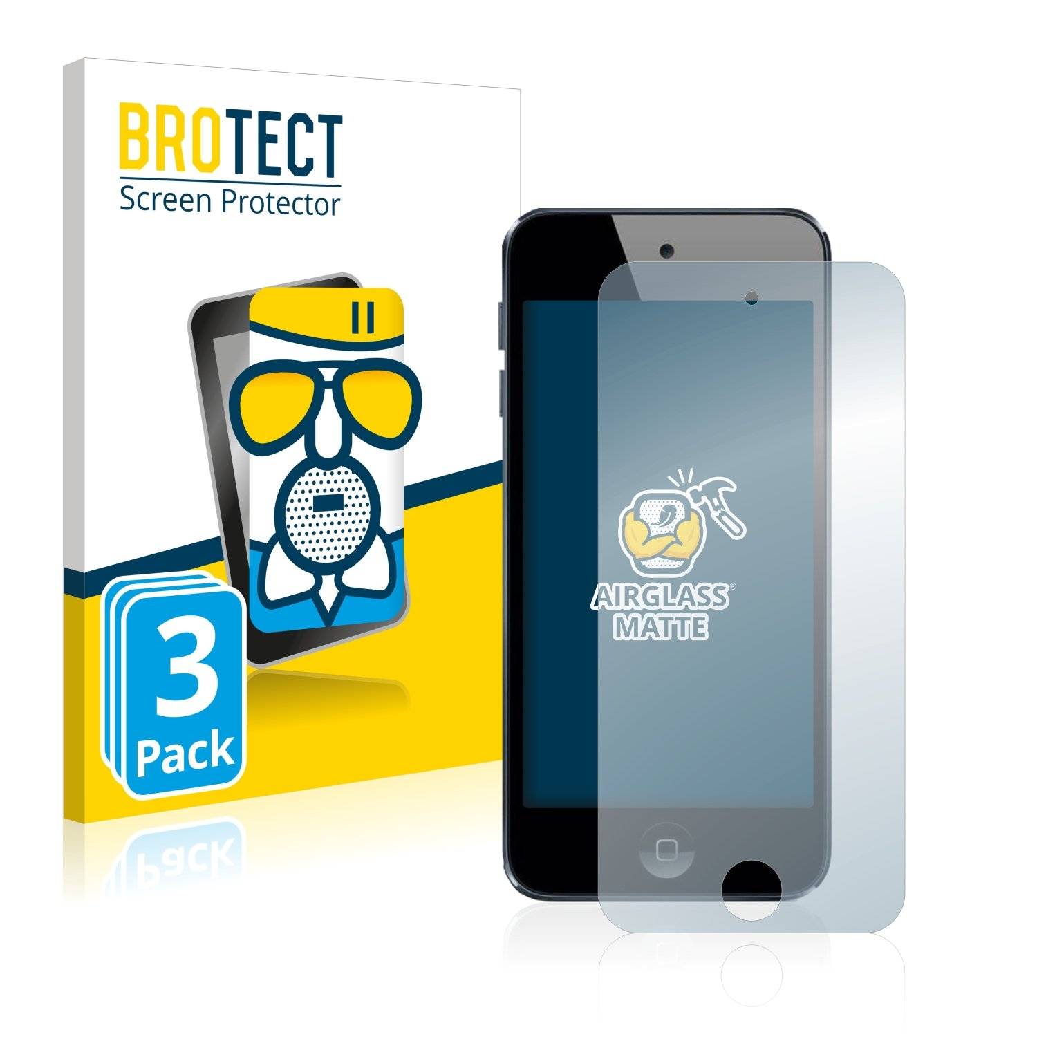 3 BROTECT AirGlass Matt Panzerglasfoli fü Appl iPo Touc (6 Generation)