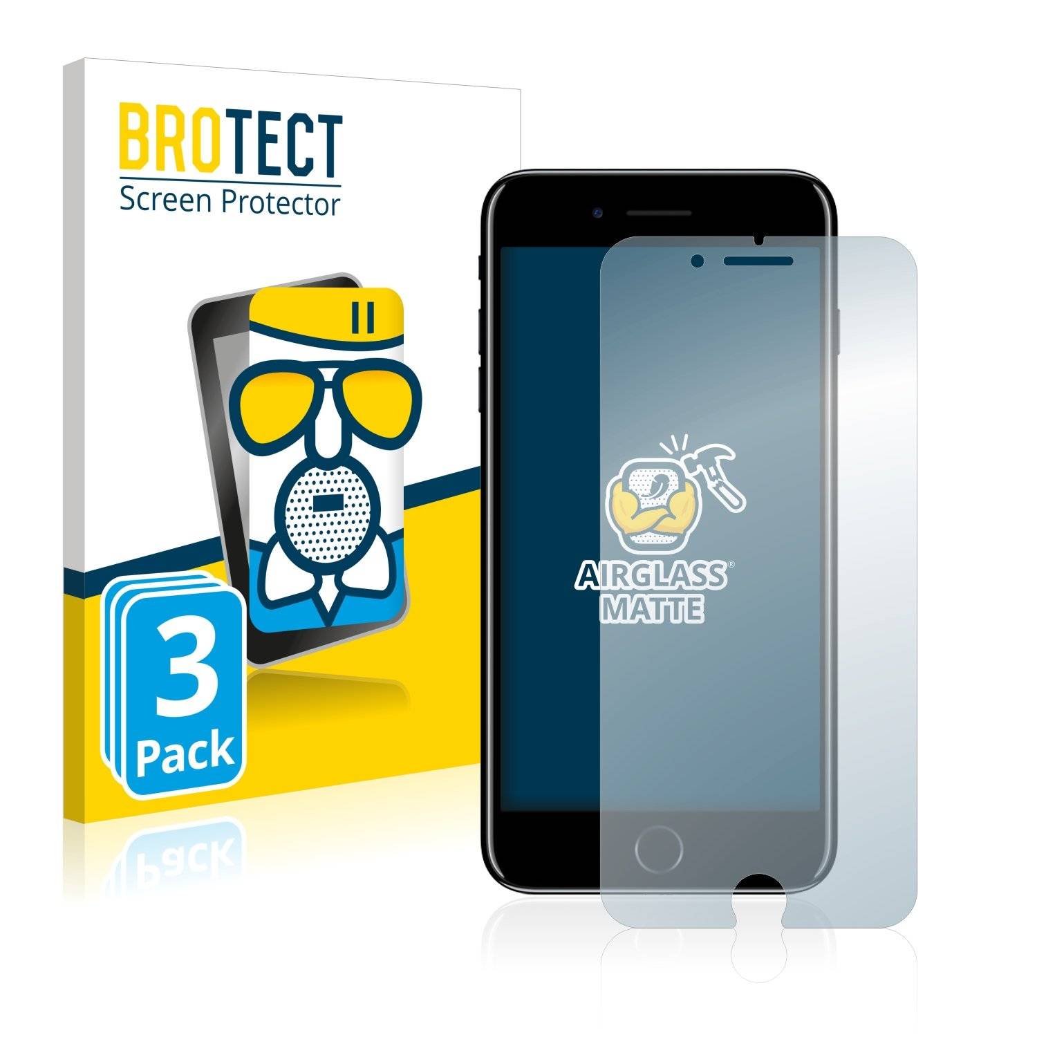 3 BROTECT AirGlass Matt Panzerglasfoli fü Appl iPhon  Plus