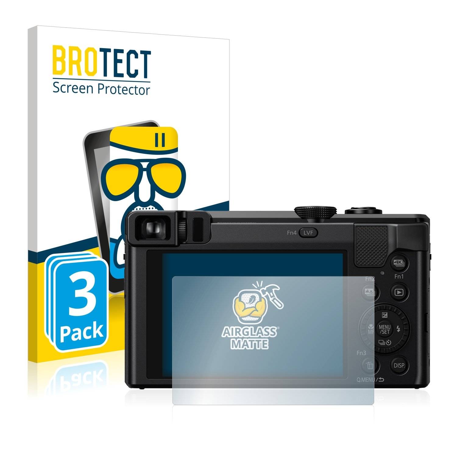 3 BROTECT AirGlass Matt Panzerglasfoli fü Panasoni Lumi DMC-TZ80