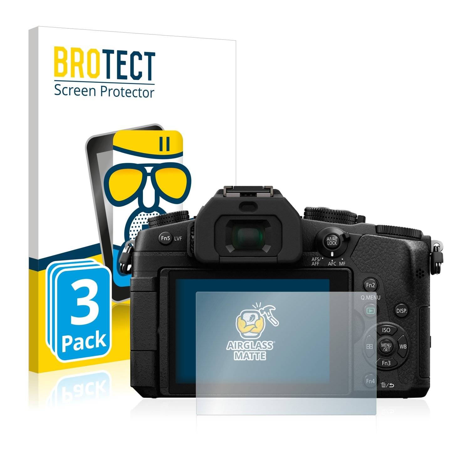 3 BROTECT AirGlass Matt Panzerglasfoli fü Panasoni Lumi DMC-G81