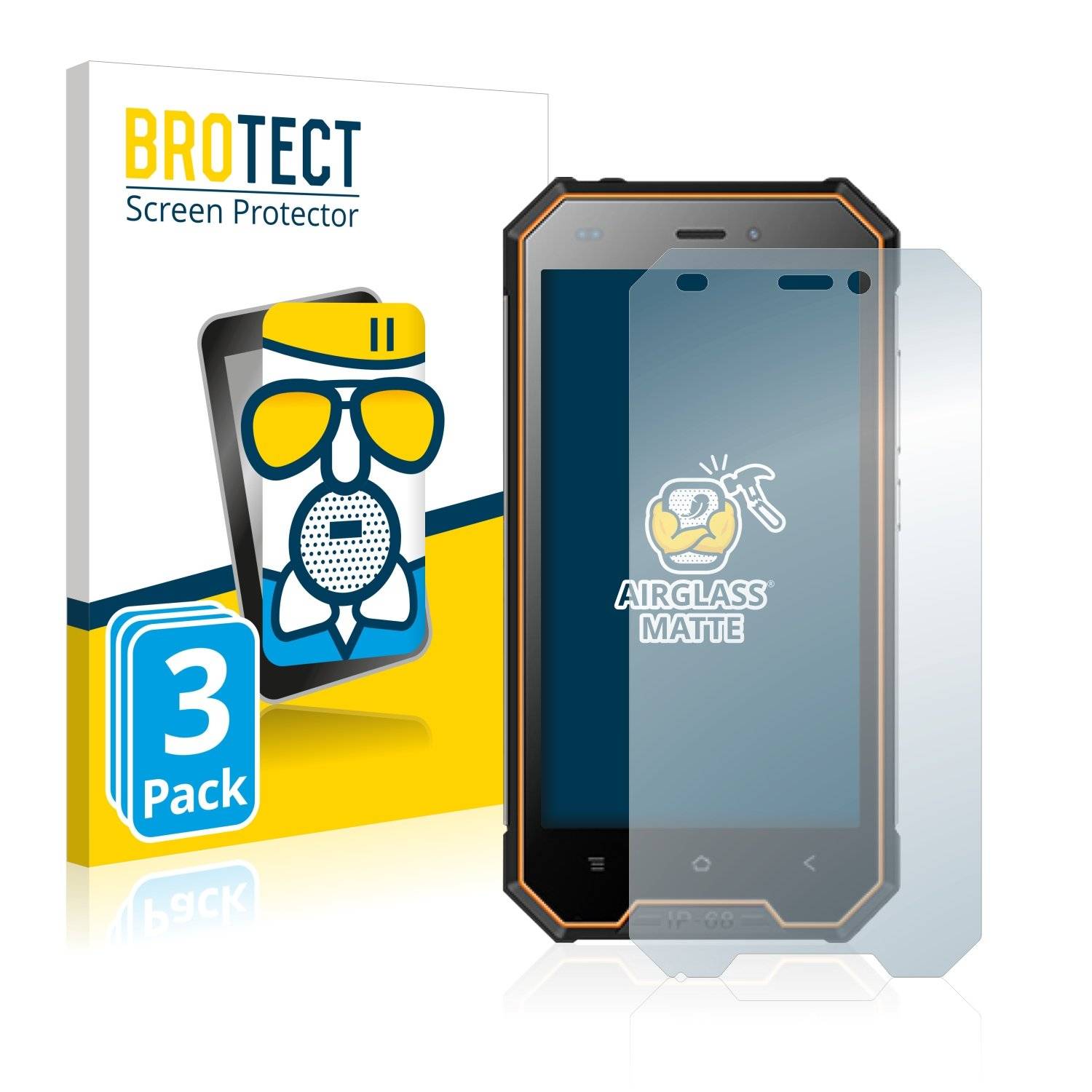 3 BROTECT AirGlass Matt Panzerglasfoli fü Blackvie BV400 Pro