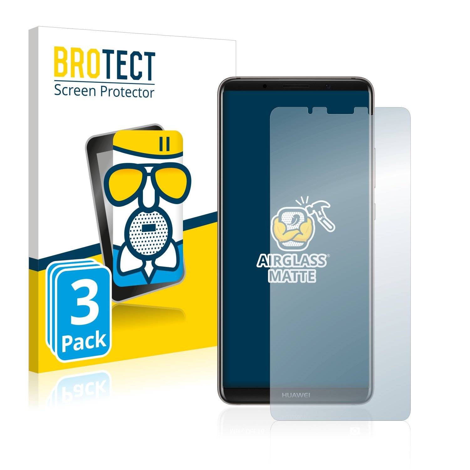 3 BROTECT AirGlass Matt Panzerglasfoli fü Huawe Mat 1 Pro