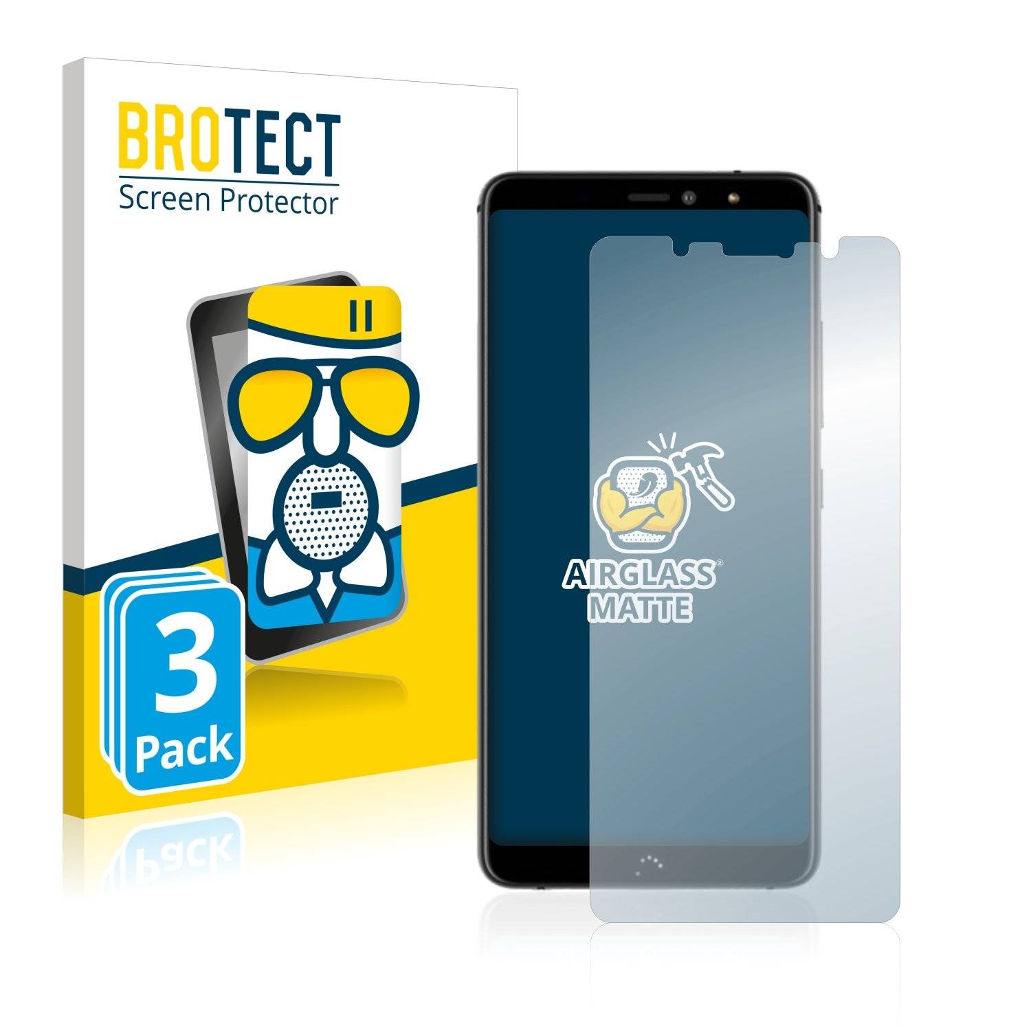 3 BROTECT AirGlass Matt Panzerglasfoli fü B Aquari X Pro