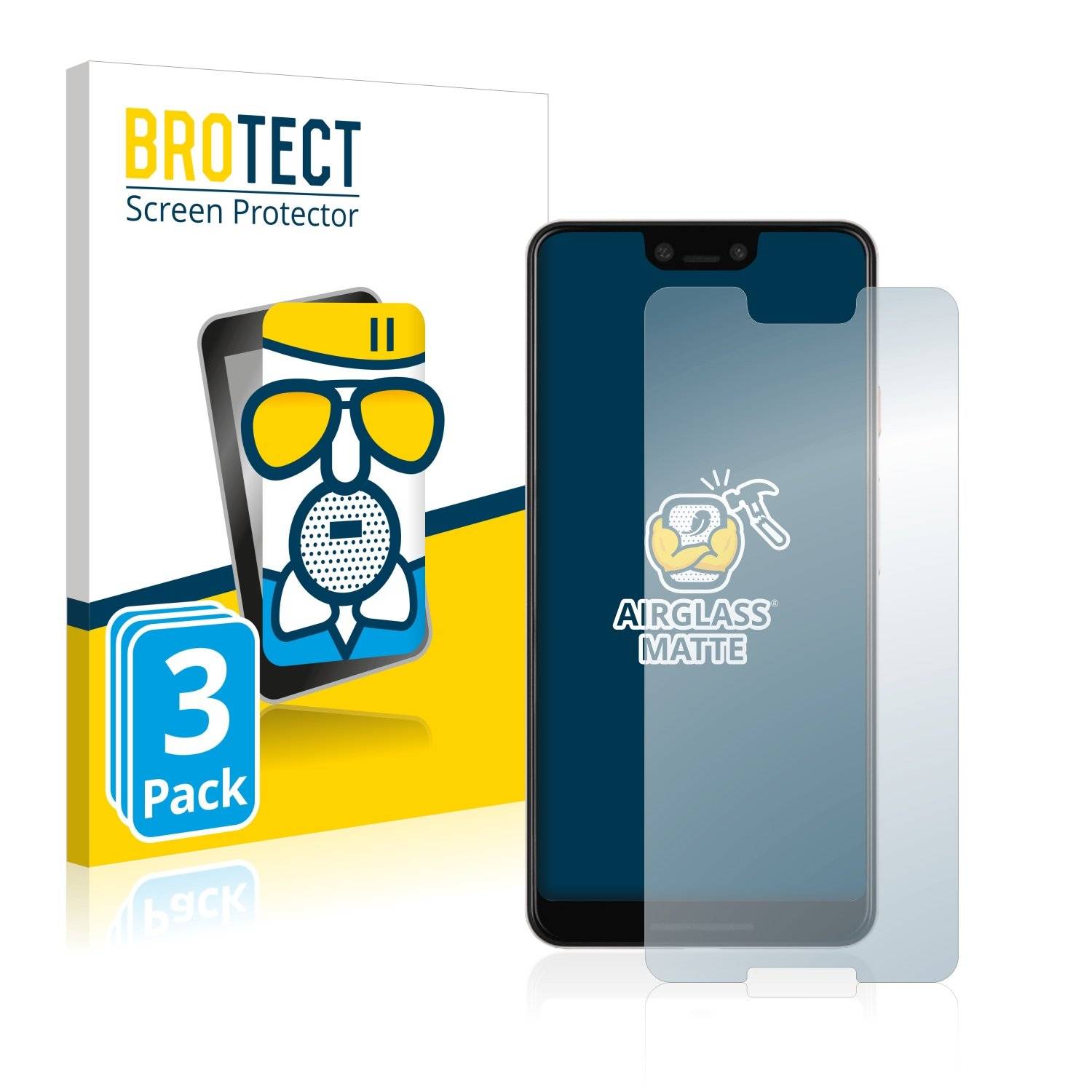 3 BROTECT AirGlass Matt Panzerglasfoli fü Googl Pixe  XL