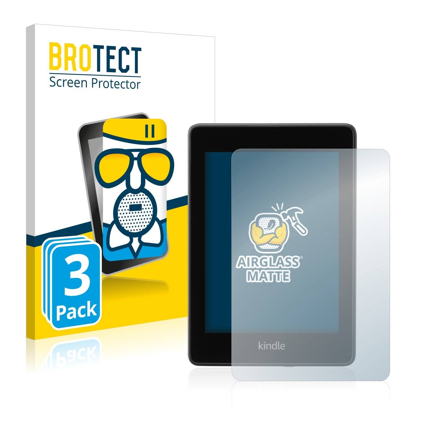 3 BROTECT AirGlass Matt Panzerglasfoli fü Amazo Kindl Paperwhit 201 (8 Generation)