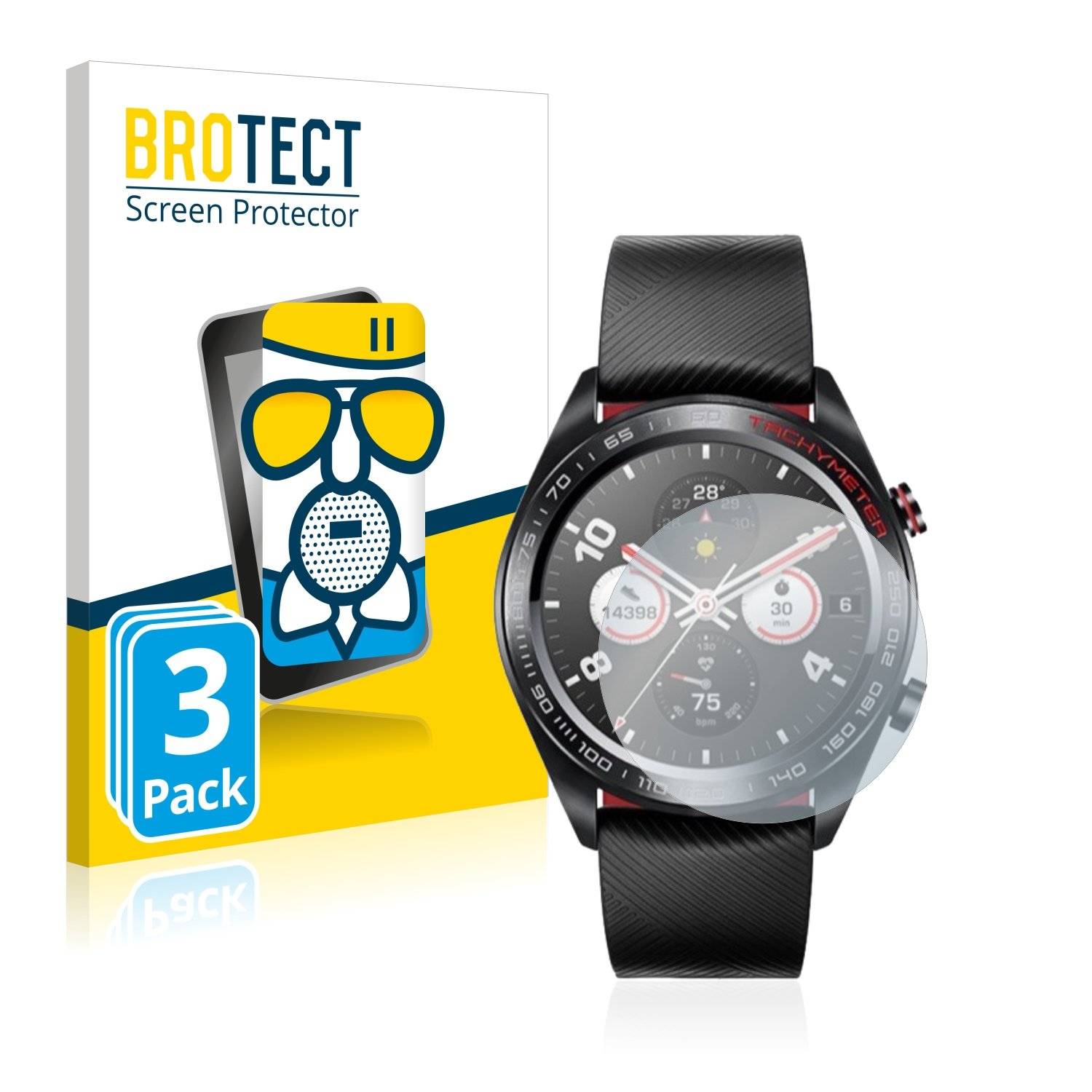 3 BROTECT AirGlass Matt Panzerglasfoli fü Hono Watc Magic