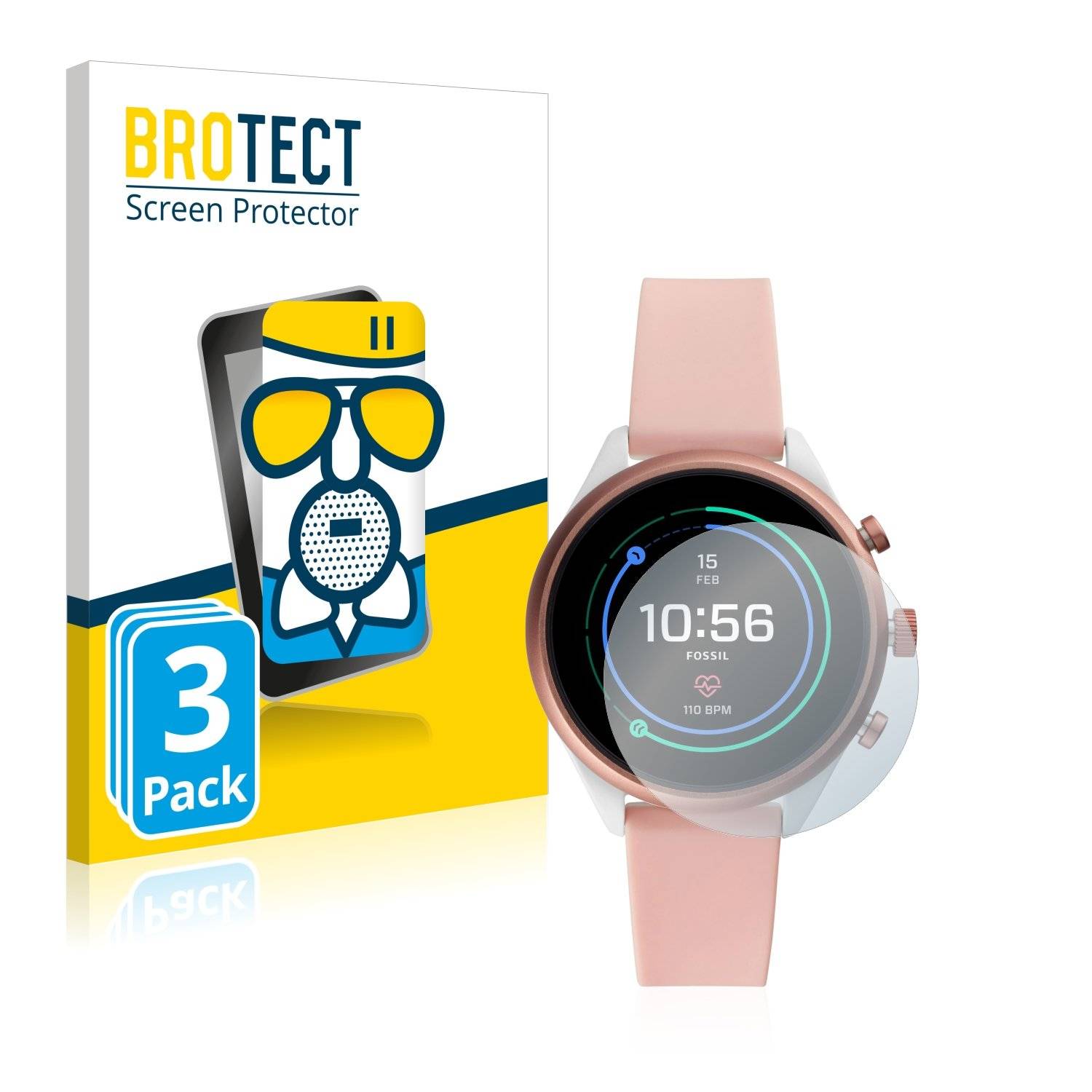 3 BROTECT AirGlass Matt Panzerglasfoli fü Fossi Spor (4 mm)