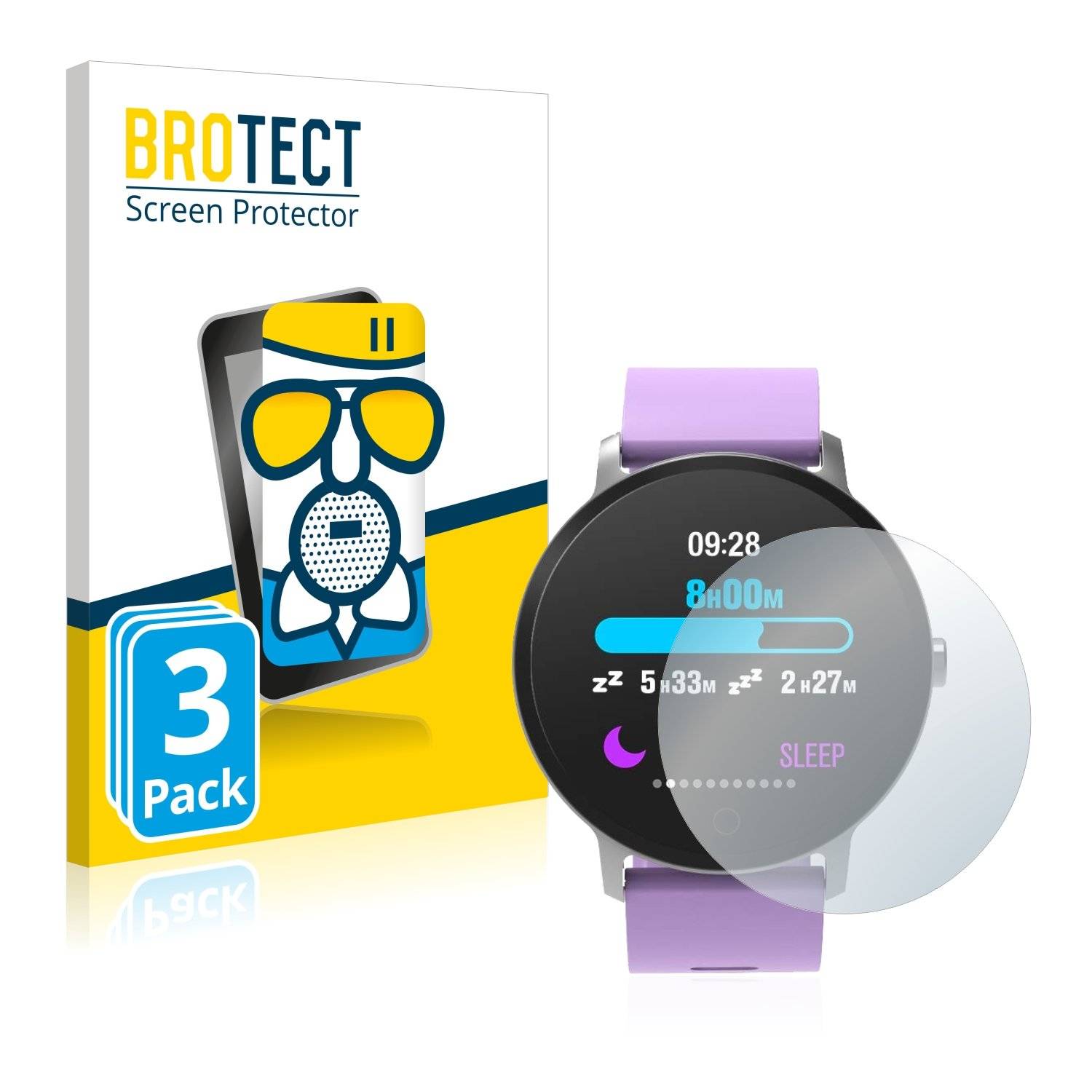 3 BROTECT AirGlass Matt Panzerglasfoli fü BingoFi Epi Fitnes Tracker
