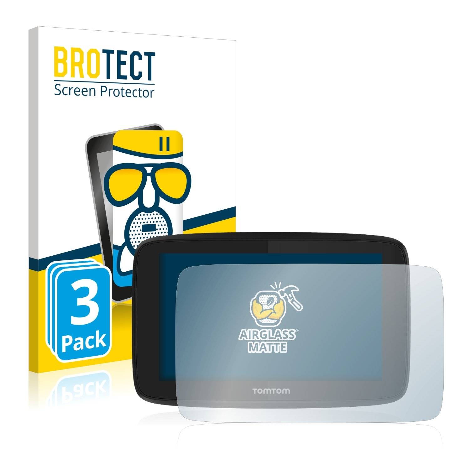 3 BROTECT AirGlass Matt Panzerglasfoli fü TomTo G Essentia (5'')