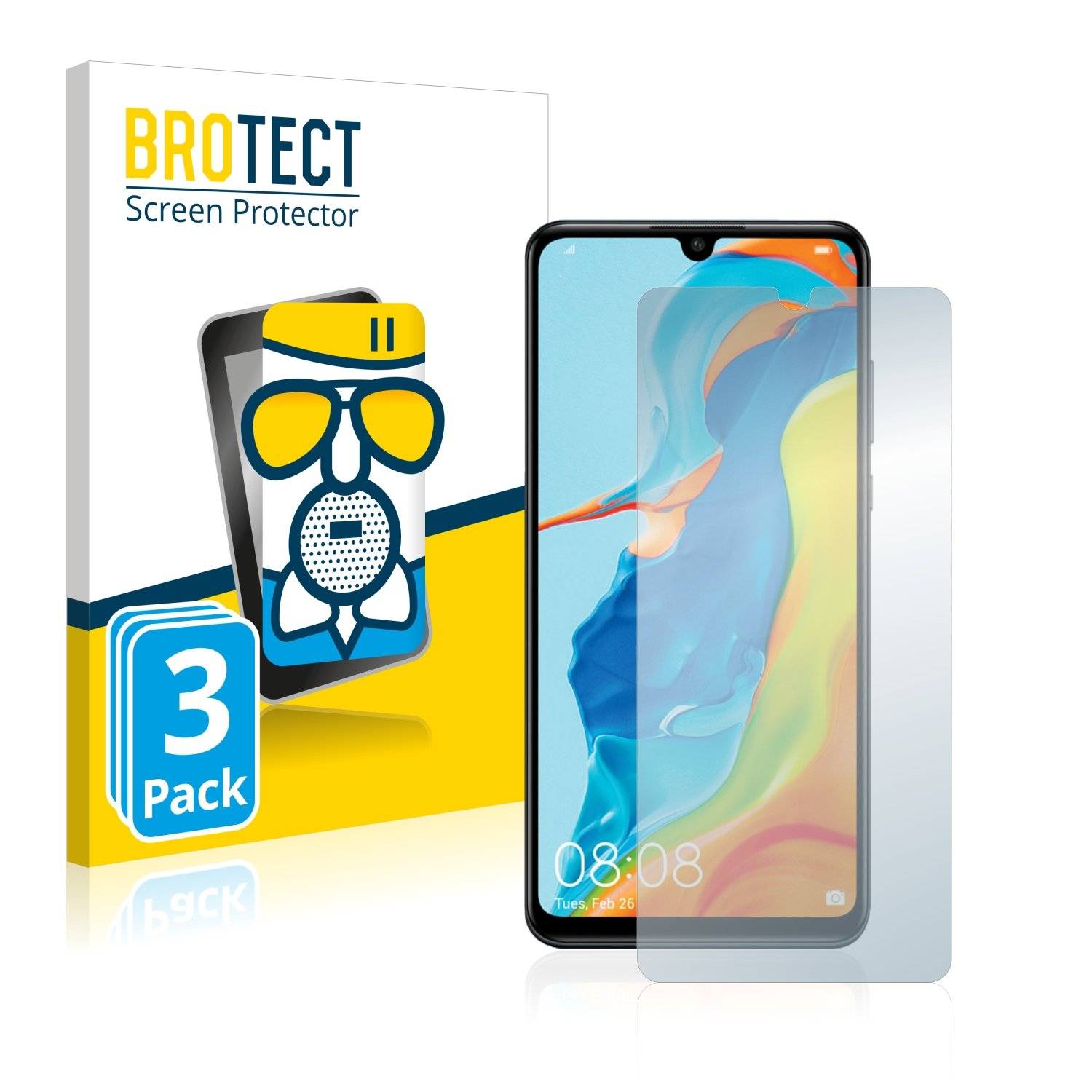 3 BROTECT AirGlass Matt Panzerglasfoli fü Huawe P3 lite