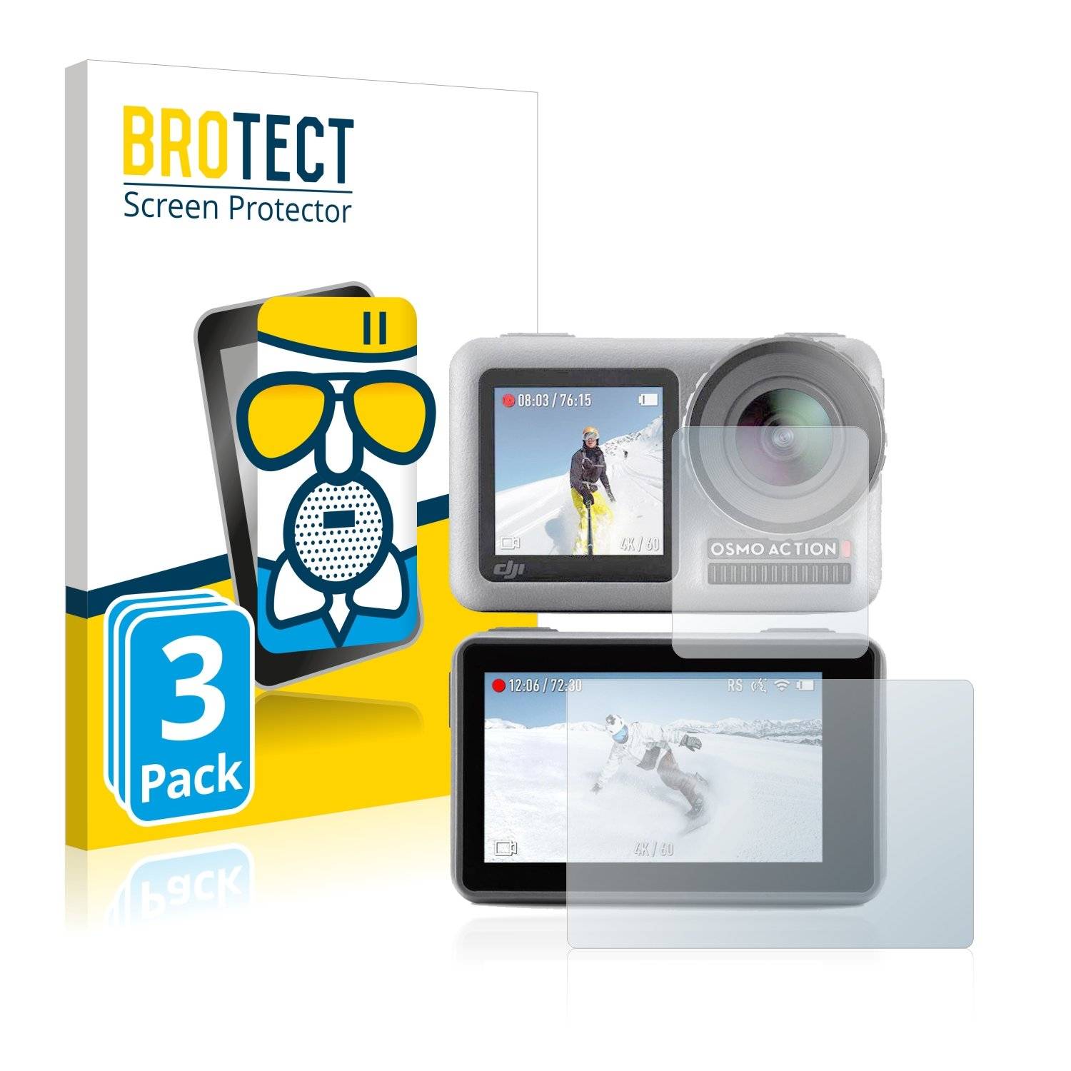 3 BROTECT AirGlass Matt Panzerglasfoli fü DJ Osm Action
