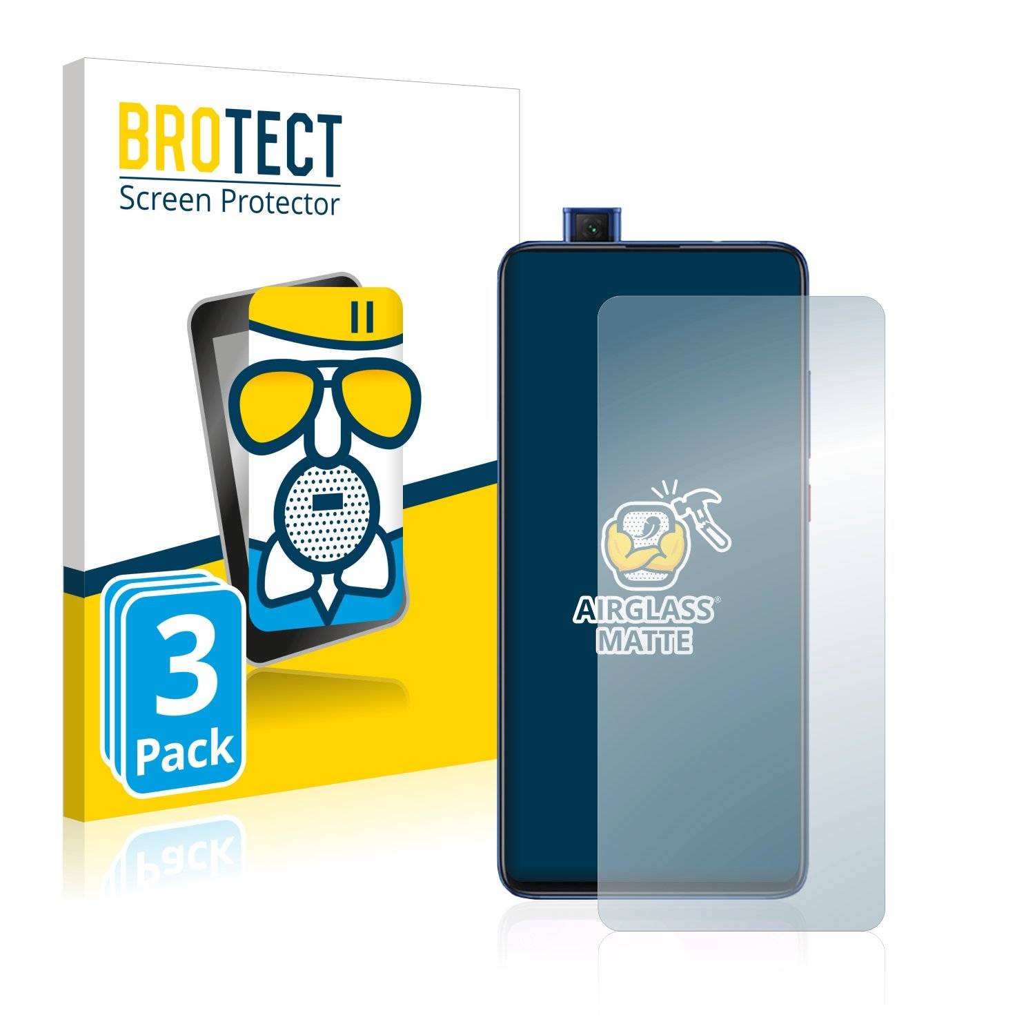 3 BROTECT AirGlass Matt Panzerglasfoli fü Xiaom Redm K2 Pro