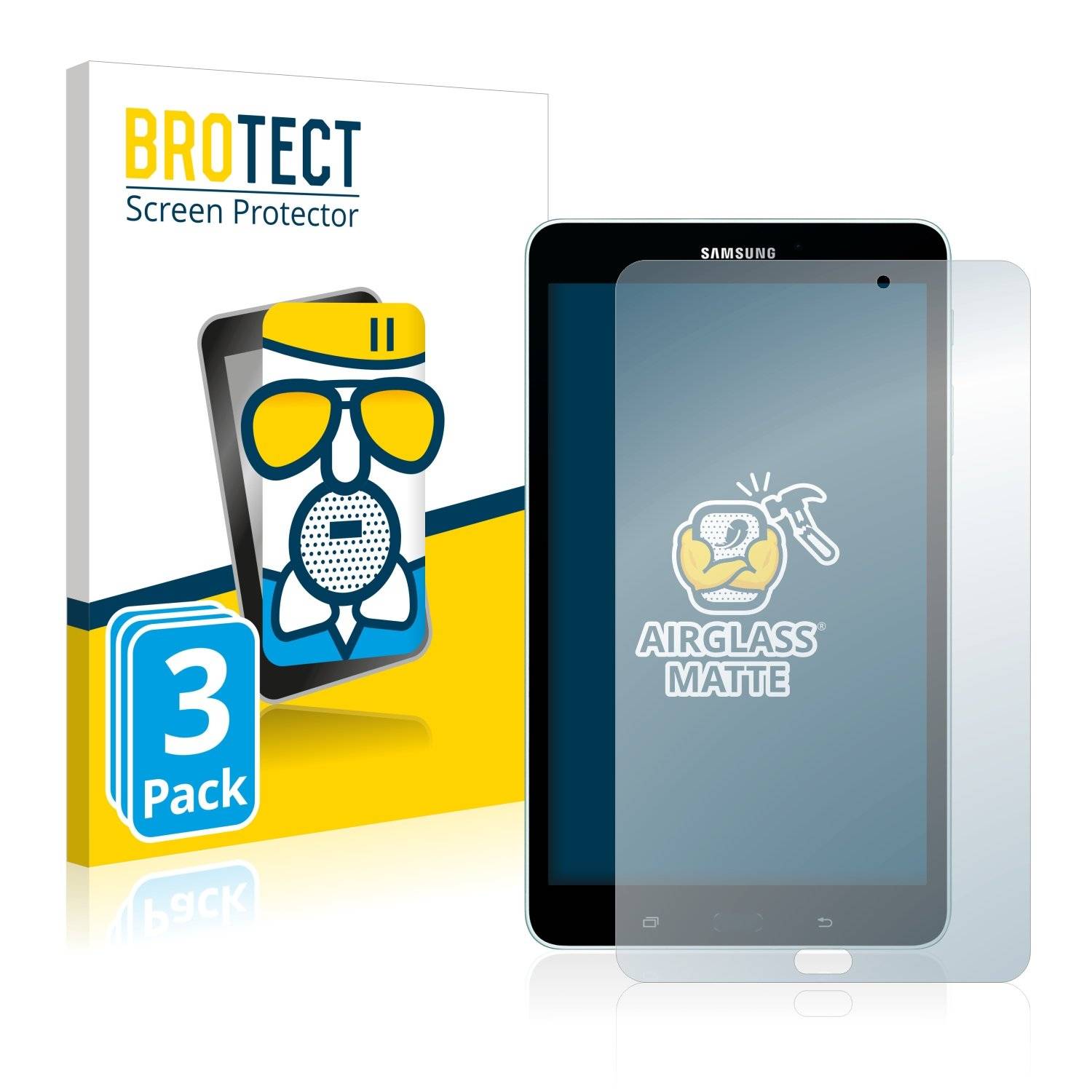 3 BROTECT AirGlass Matt Panzerglasfoli fü Samsun Galax Ta  8. WiF 2017
