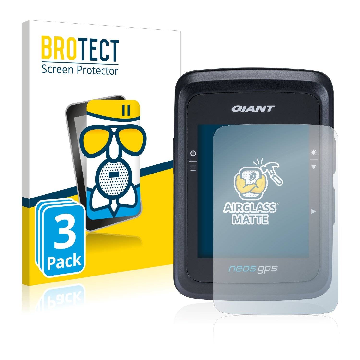 3 BROTECT AirGlass Matt Panzerglasfoli fü Gian Neo GPS
