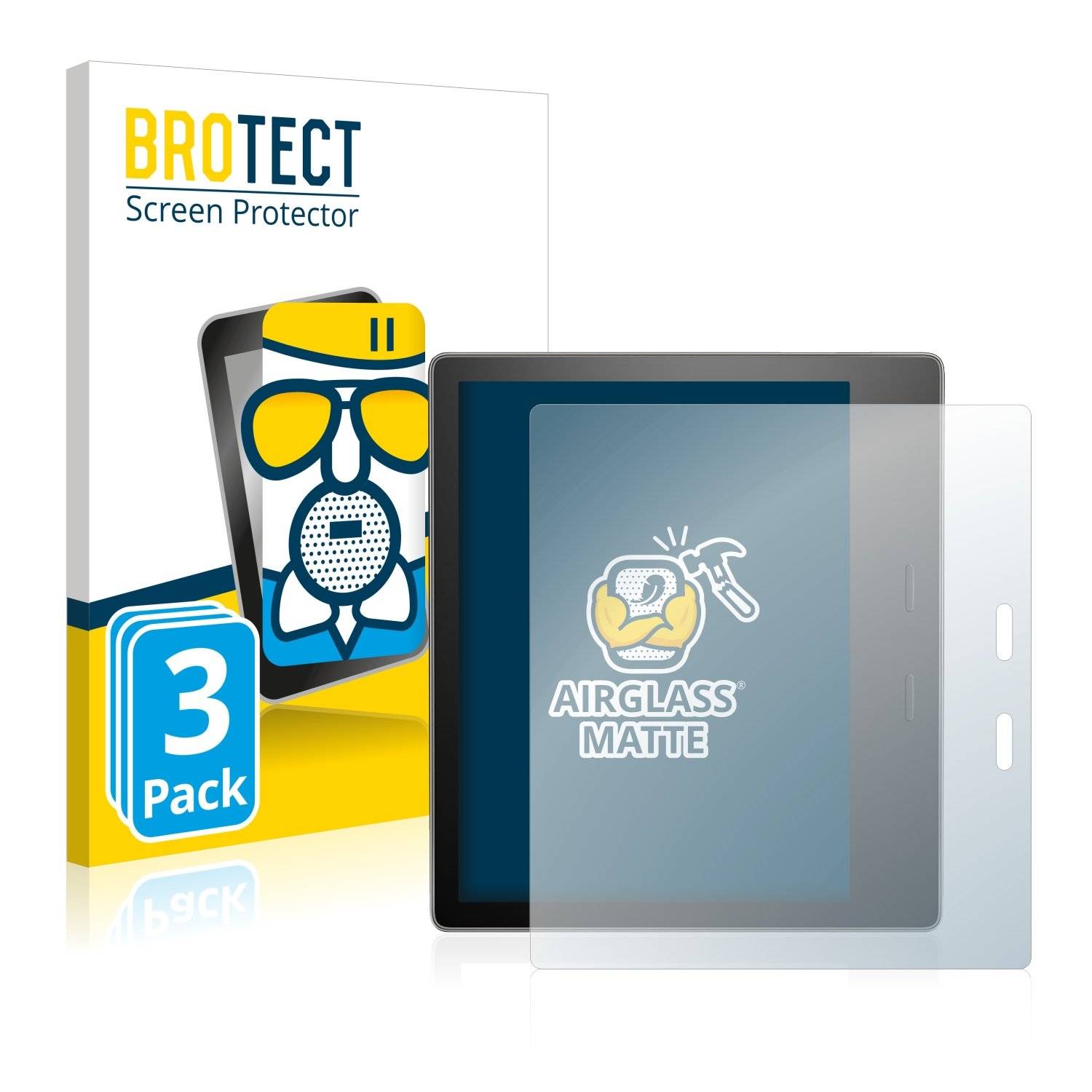 3 BROTECT AirGlass Matt Panzerglasfoli fü Amazo Kindl Oasi 2019