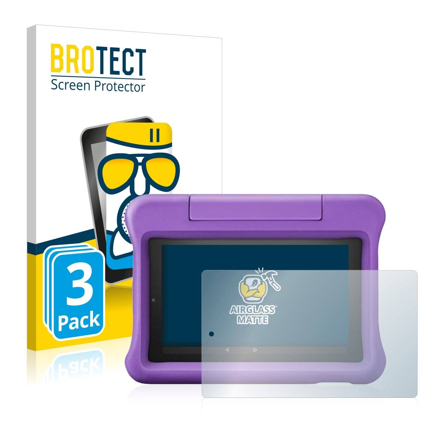 3 BROTECT AirGlass Matt Panzerglasfoli fü Amazo Fir  Kid Editio 2019