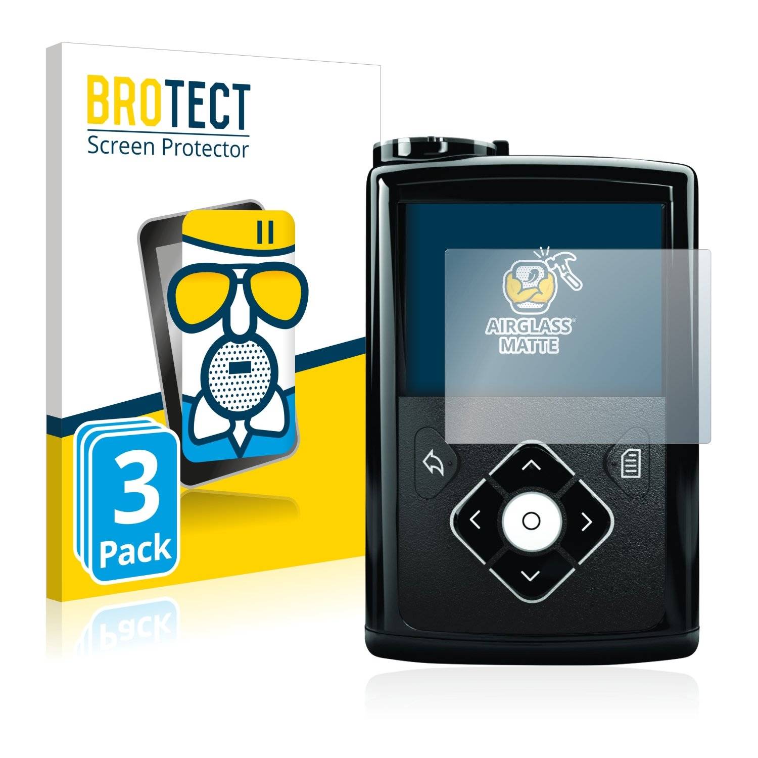 3 BROTECT AirGlass Matt Panzerglasfoli fü Medtroni Minime 630G