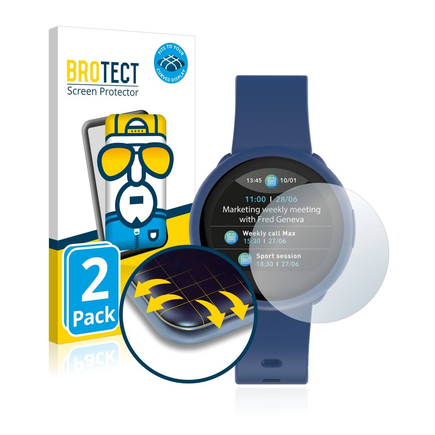 2 BROTECT Fle Full-Cove Displayschutzfoli fü MyKrono ZeRoun  Lite
