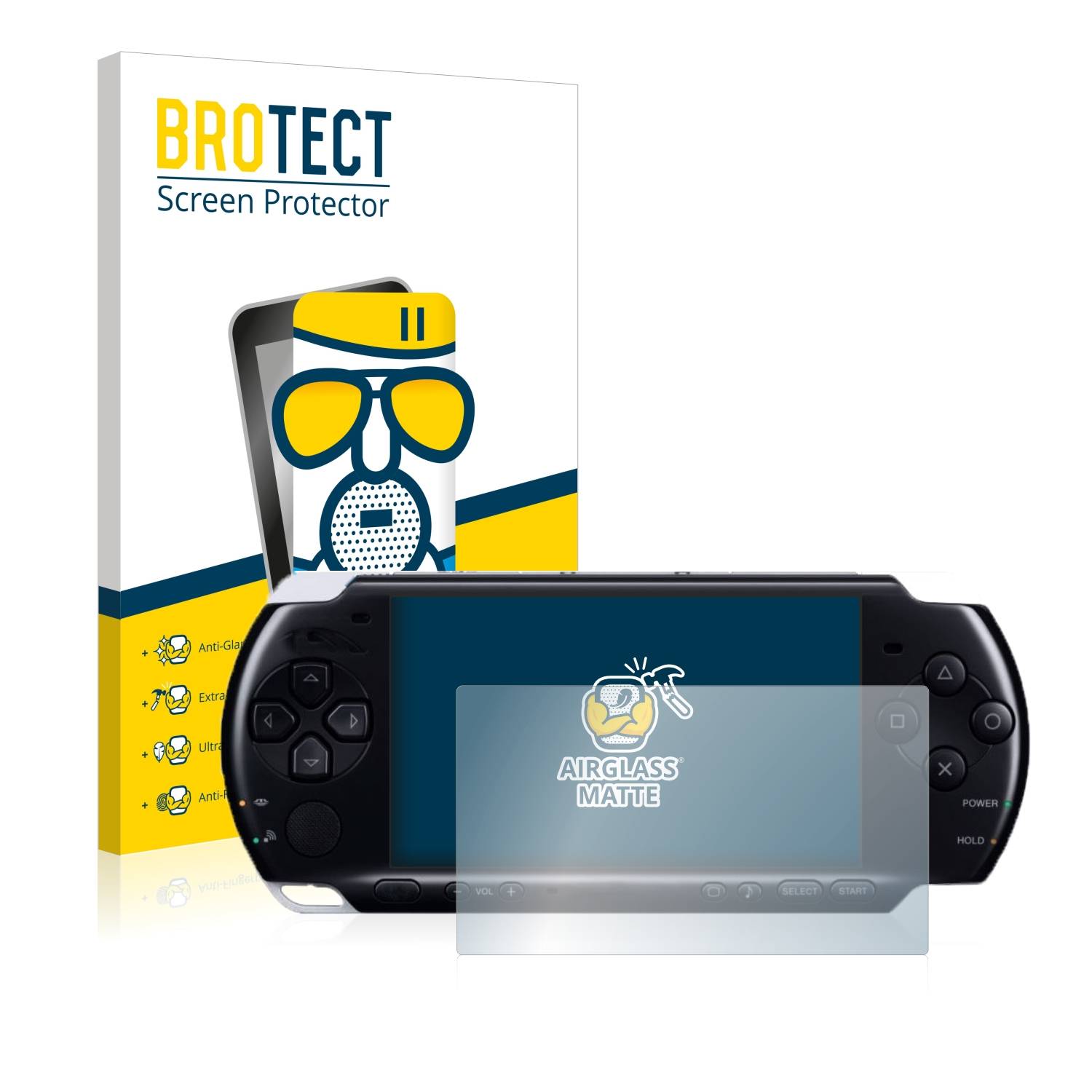 BROTECT AirGlass Matt Glas Panzer Folie für Sony PSP 3004