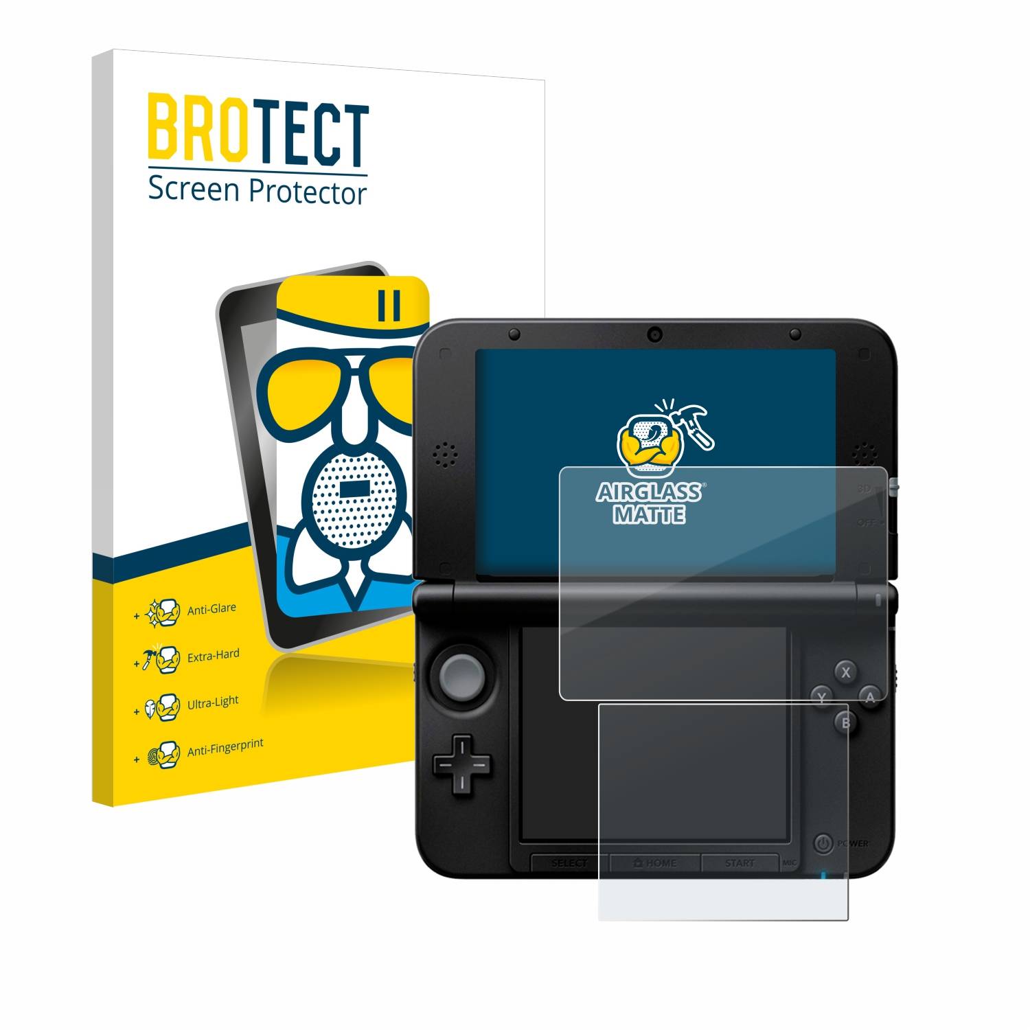 BROTECT AirGlass Matt Glas Panzer Folie für Nintendo 3DS XL SPM7800