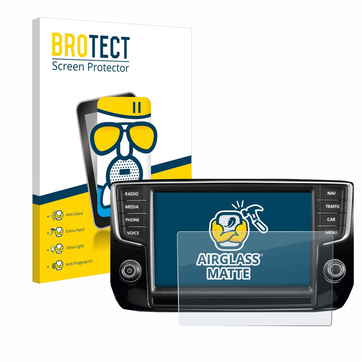 BROTECT AirGlass Matt Glas Panzer Folie für Volkswagen Passat 2015 Discover Pro 8 2014