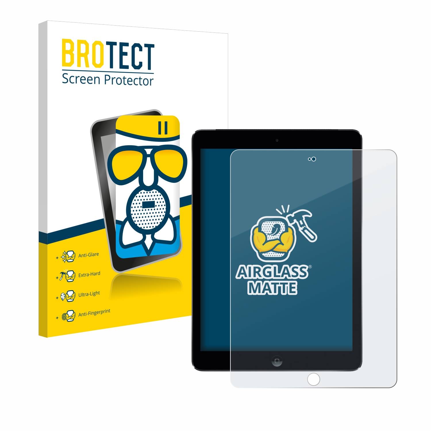 BROTECT AirGlass Matt Glas Panzer Folie für Apple iPad Air 2 2014